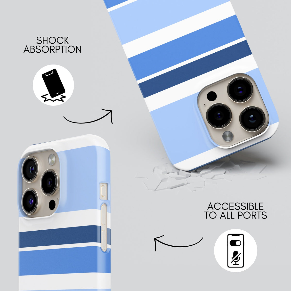 Ella Premium Tough Shining Phone Case (Double Layer) Available For All iPhone Models