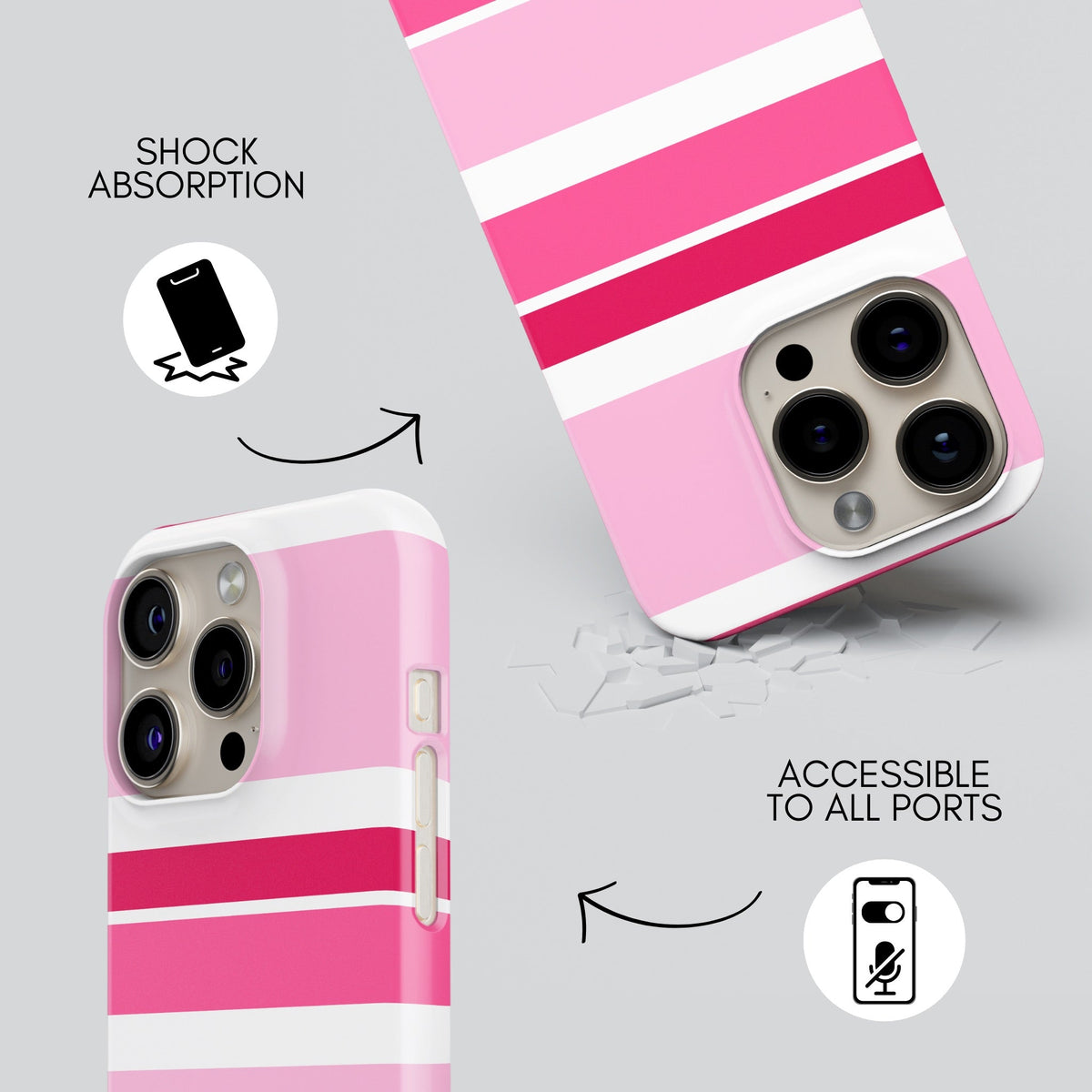 Fresa Premium Tough Shining Phone Case (Double Layer) Available For All iPhone Models