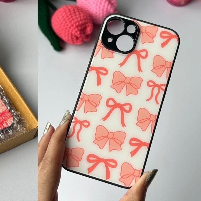 Girly Bow Glass Case - Case On