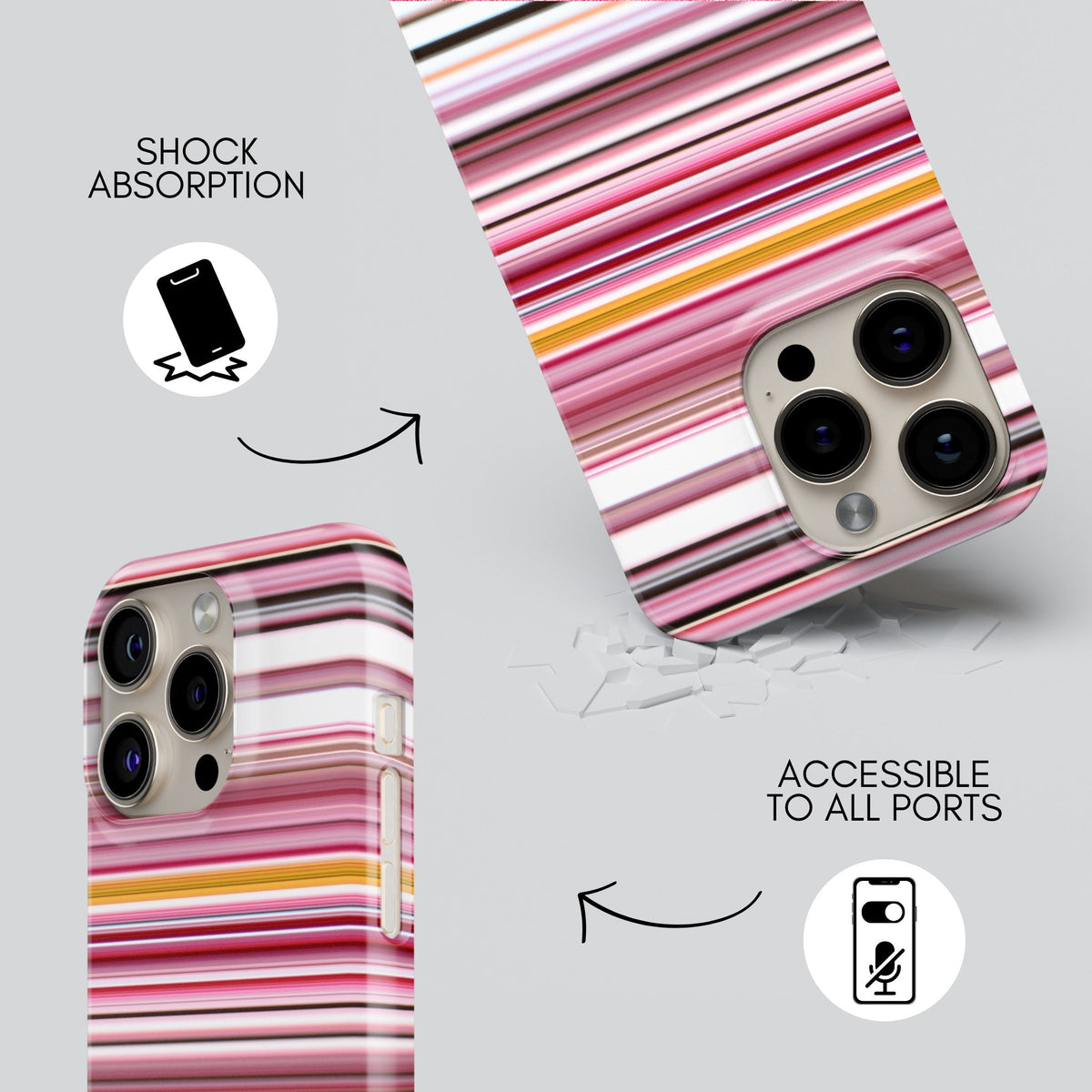 Gaia Premium Tough Shining Phone Case (Double Layer) Available For All iPhone Models