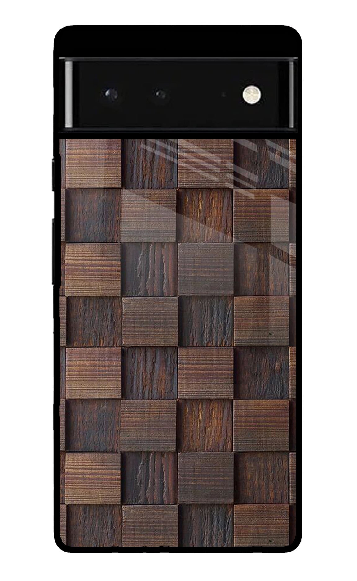 Wooden Cube Design Google Pixel 6 Glossy Case