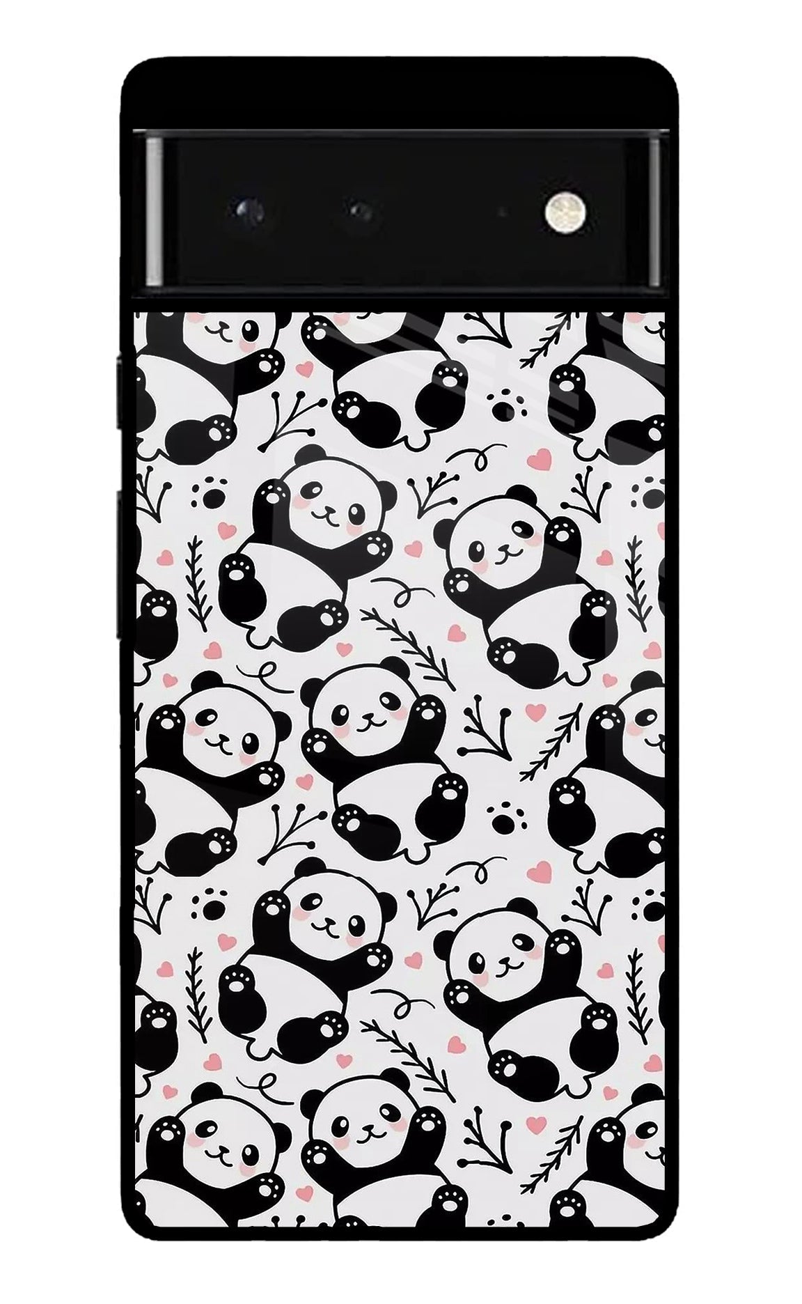 Cute Panda Google Pixel 6 Glossy Case