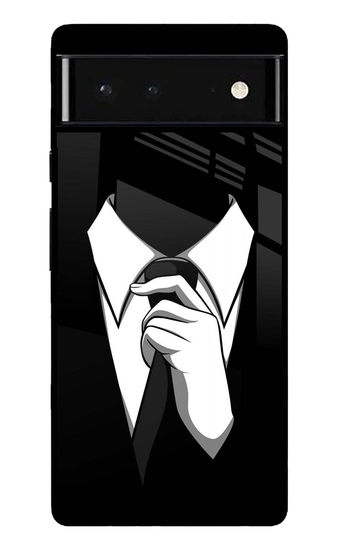 Black Tie Google Pixel 6 Glossy Case
