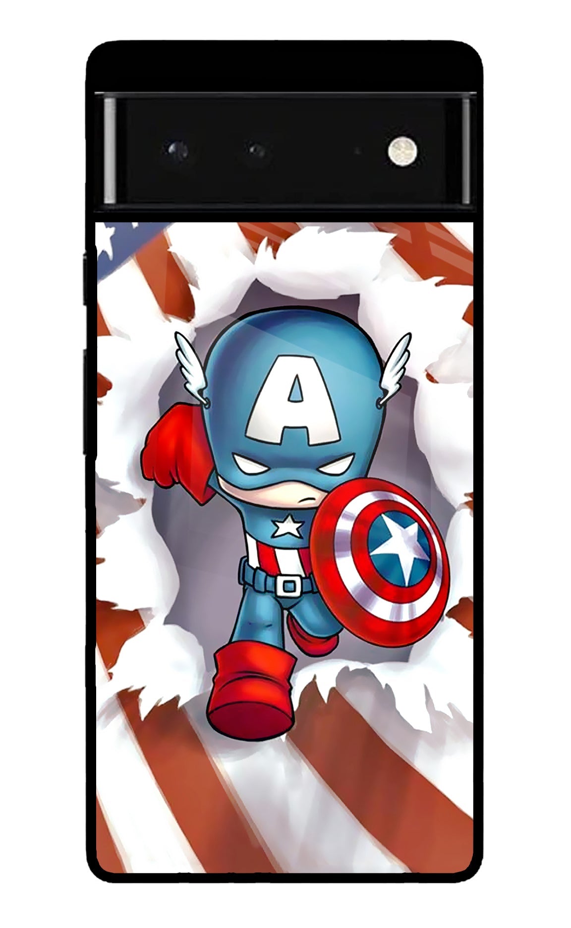 Captain America Google Pixel 6 Glossy Case