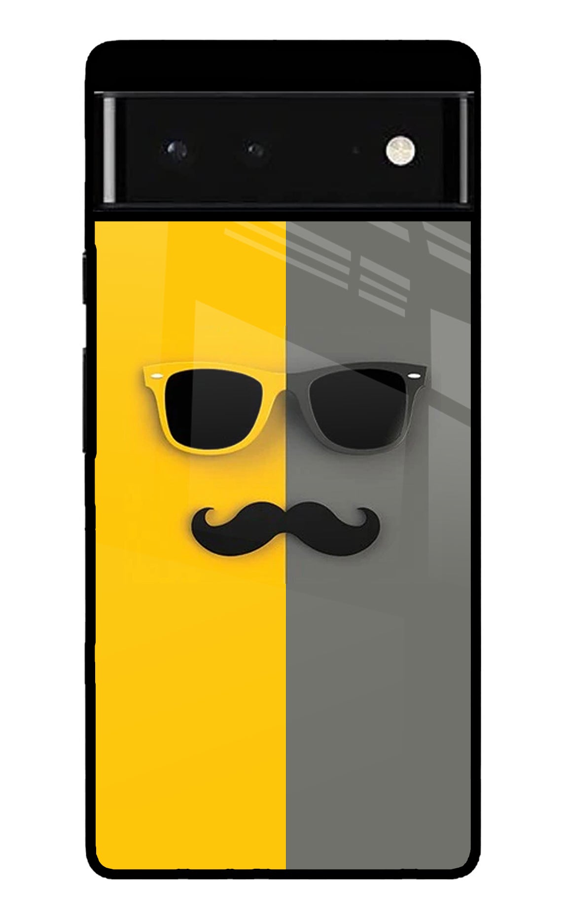 Sunglasses with Mustache Google Pixel 6 Glossy Case