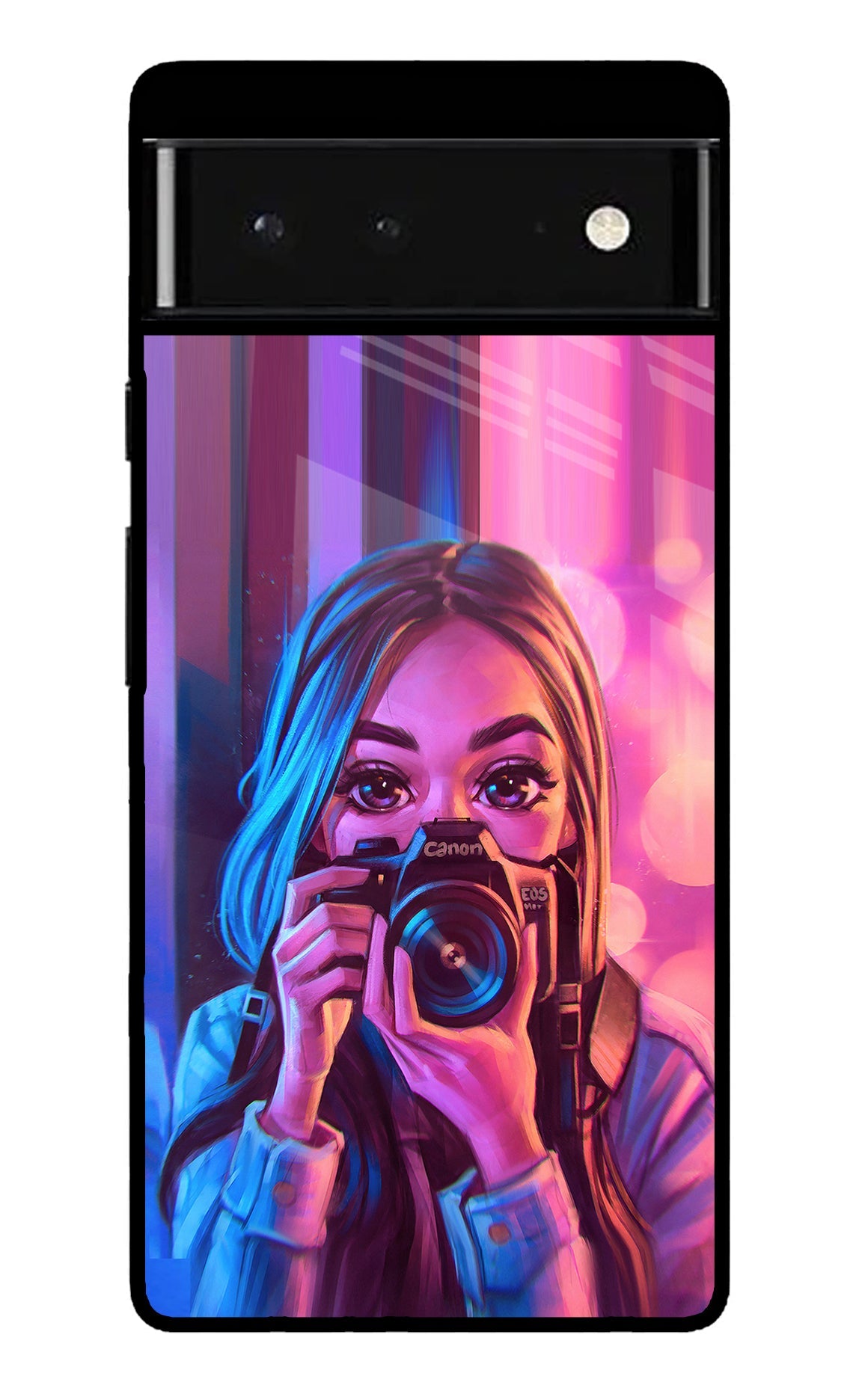Girl Photographer Google Pixel 6 Glossy Case
