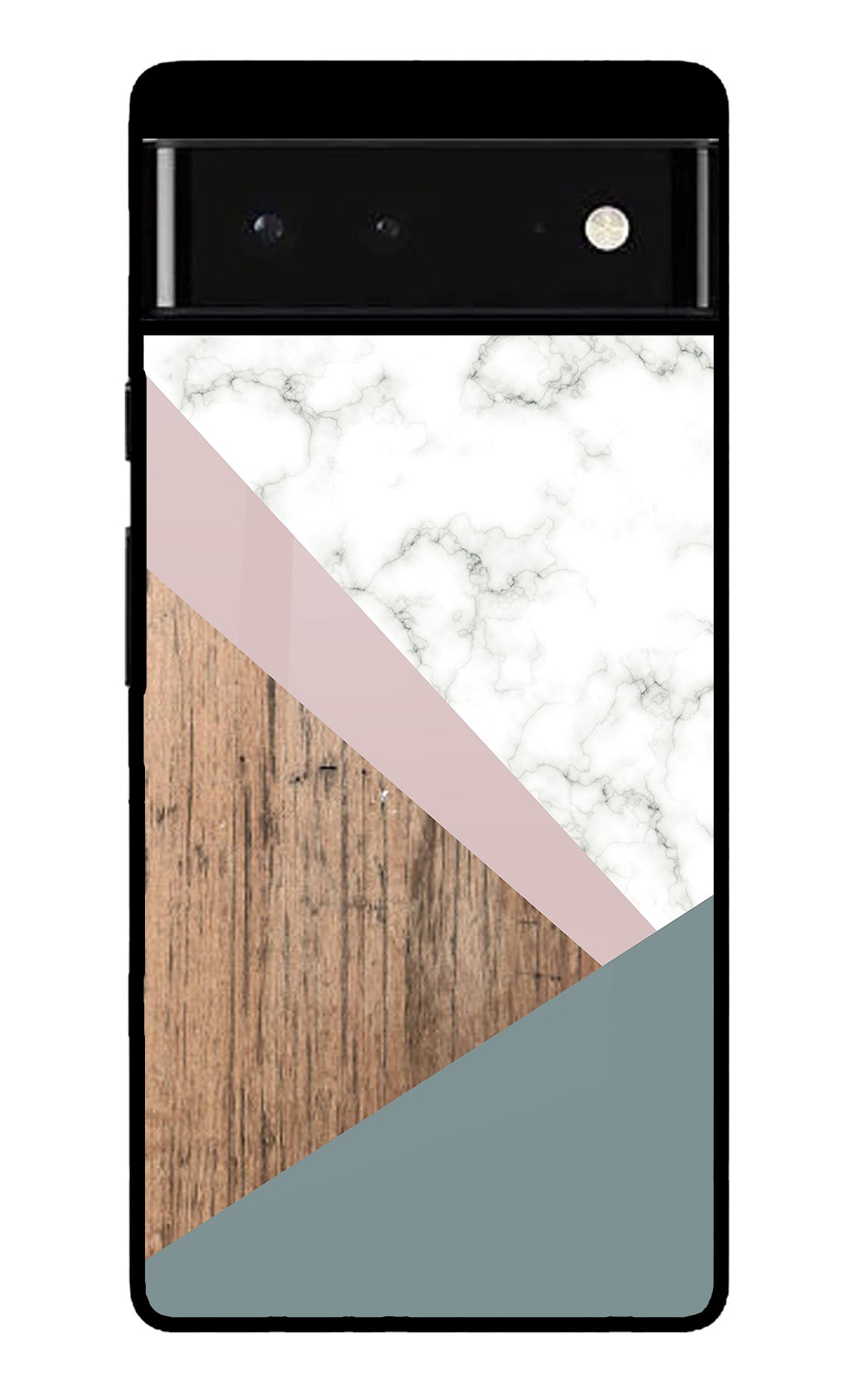 Marble wood Abstract Google Pixel 6 Glossy Case