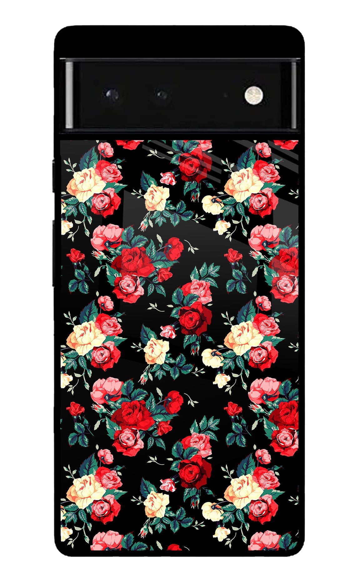 Rose Pattern Google Pixel 6 Glossy Case