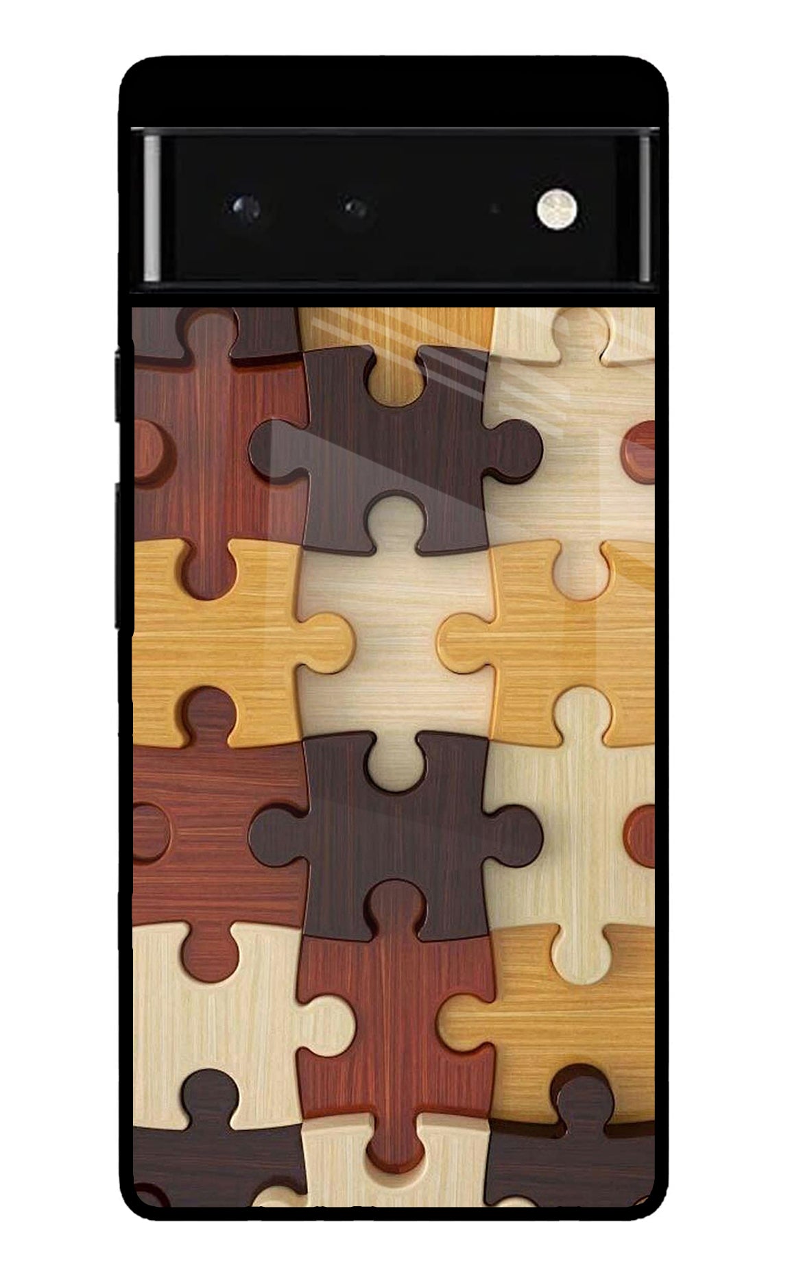 Wooden Puzzle Google Pixel 6 Glossy Case