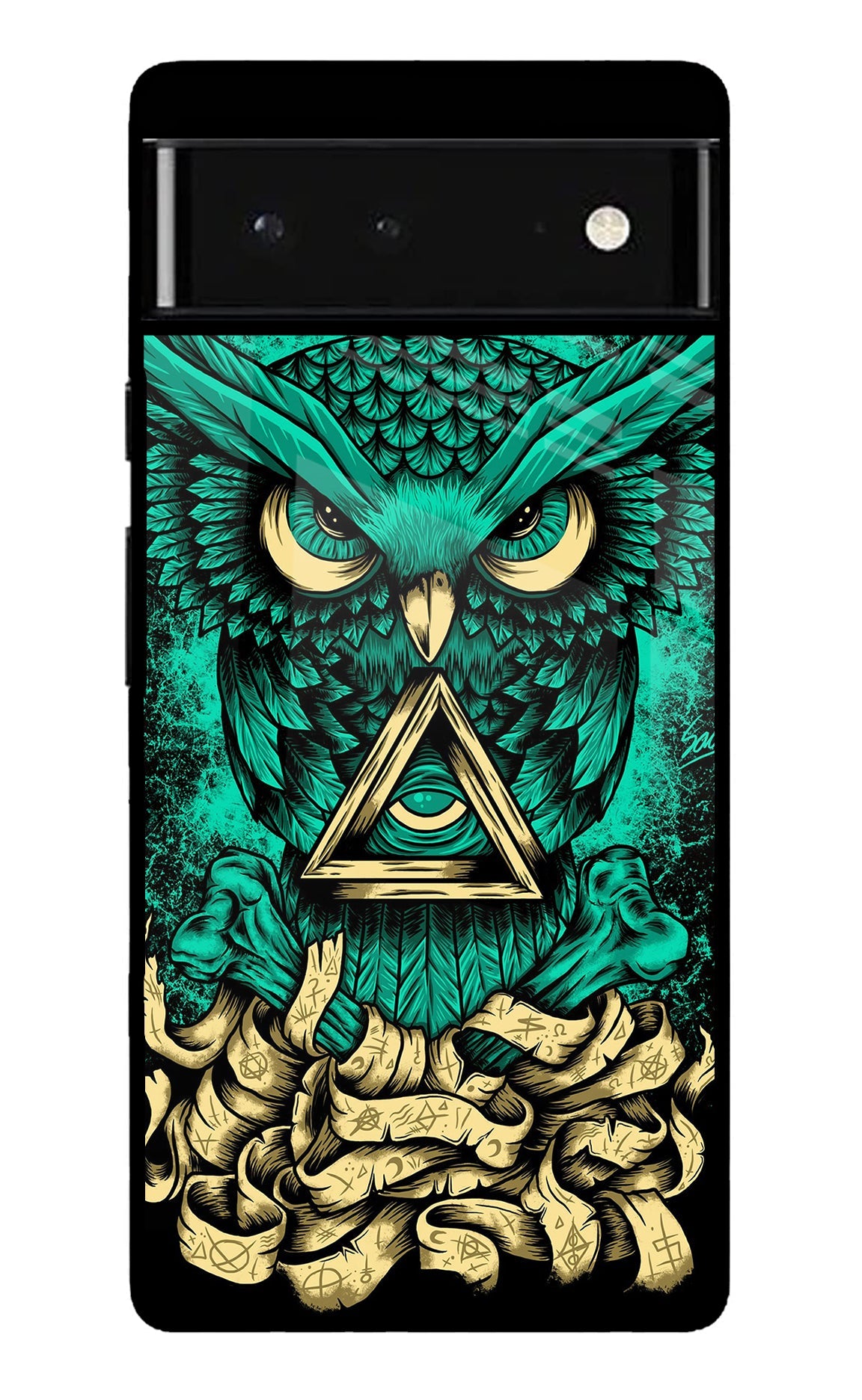 Green Owl Google Pixel 6 Glossy Case