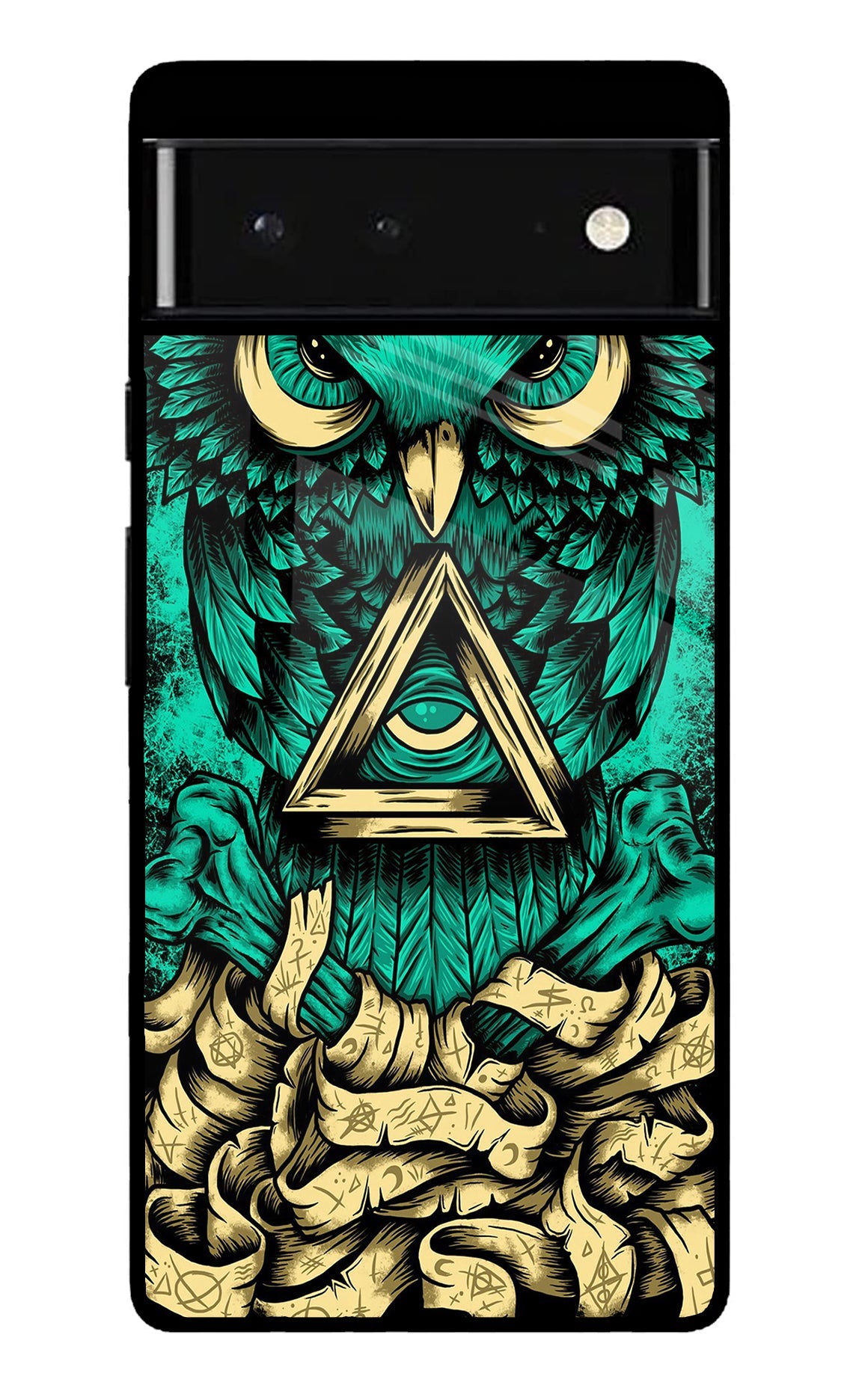Green Owl Google Pixel 6 Glossy Case