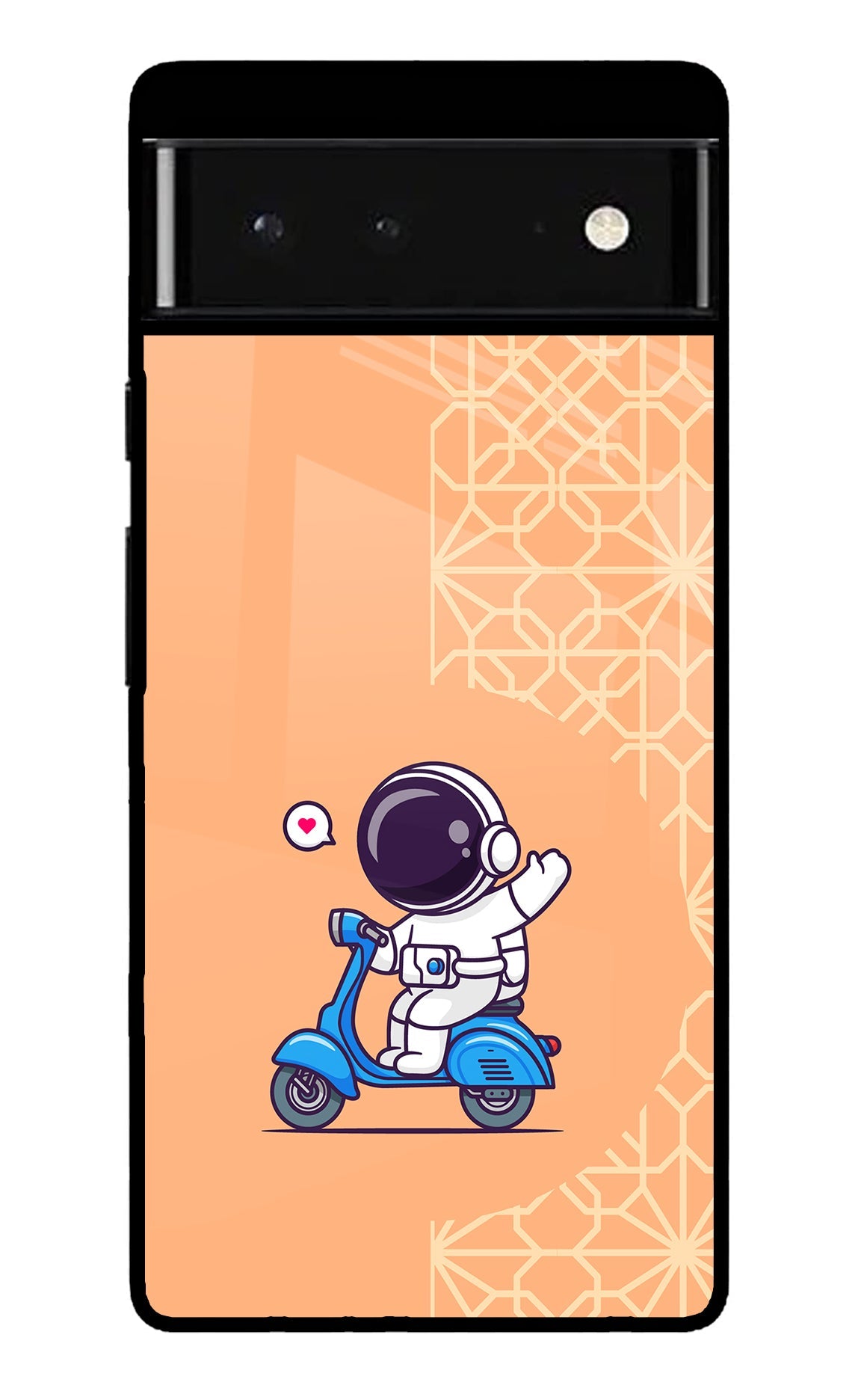 Cute Astronaut Riding Google Pixel 6 Glossy Case