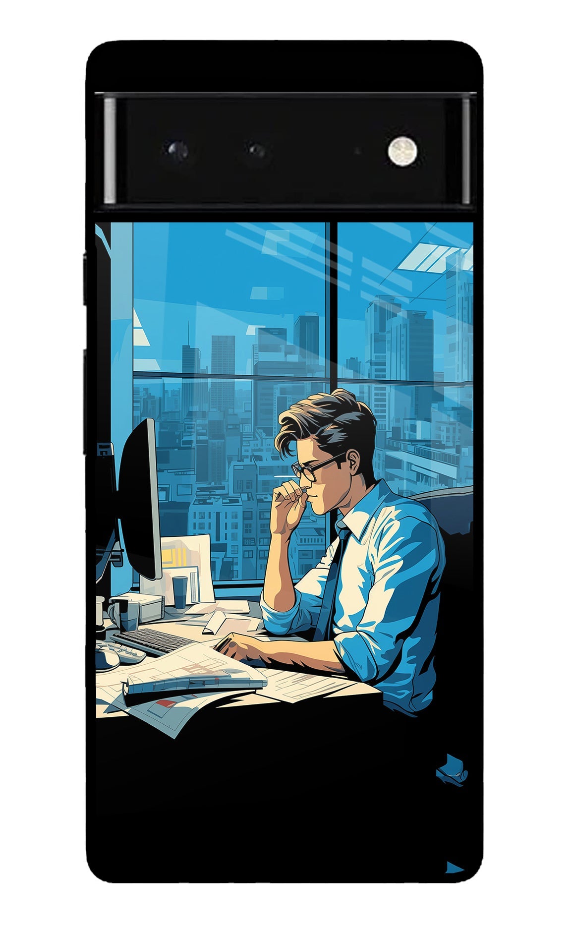 Focused Hustler (AI Generated) Google Pixel 6 Glossy Case