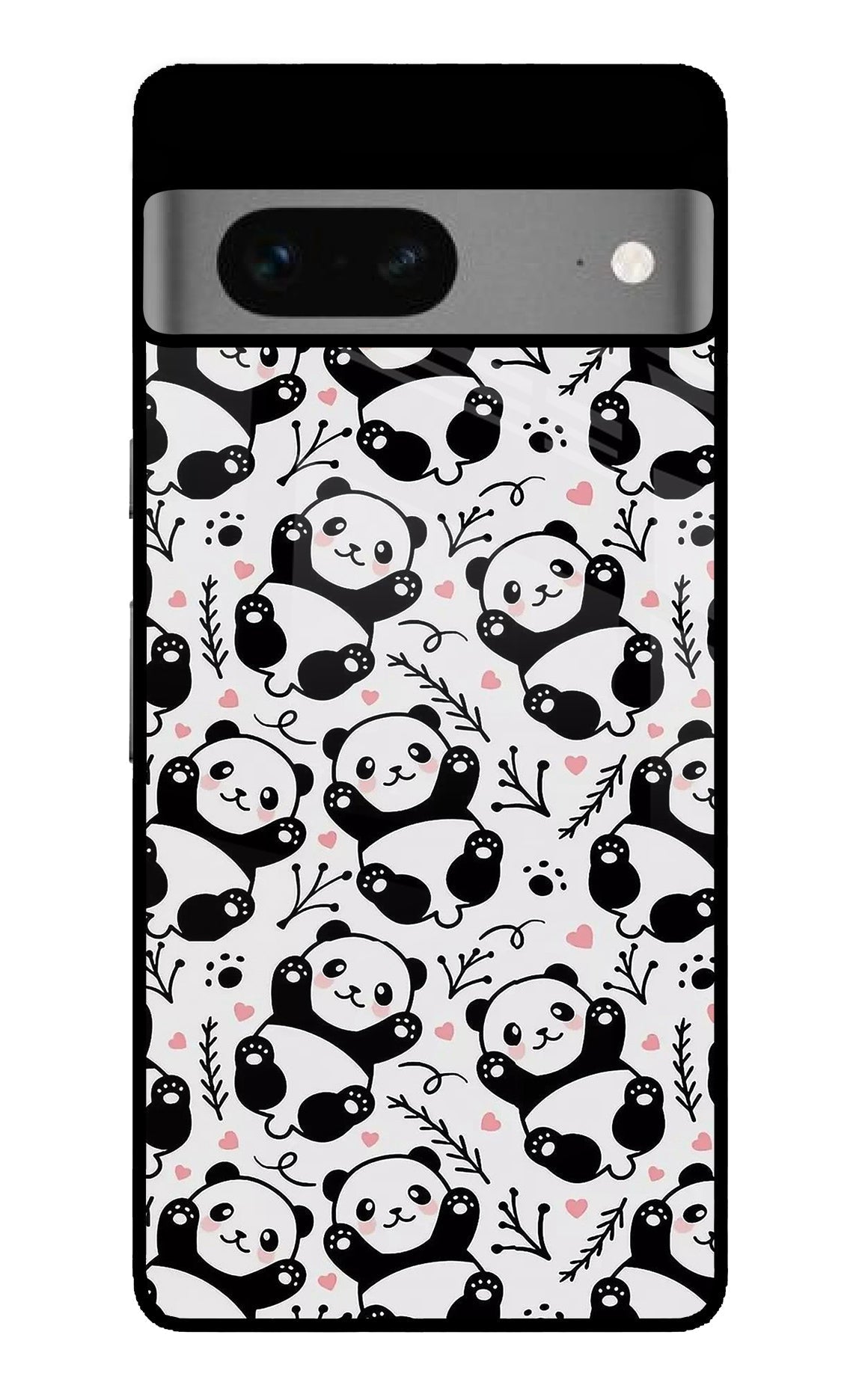 Cute Panda Google Pixel 7 Glossy Case