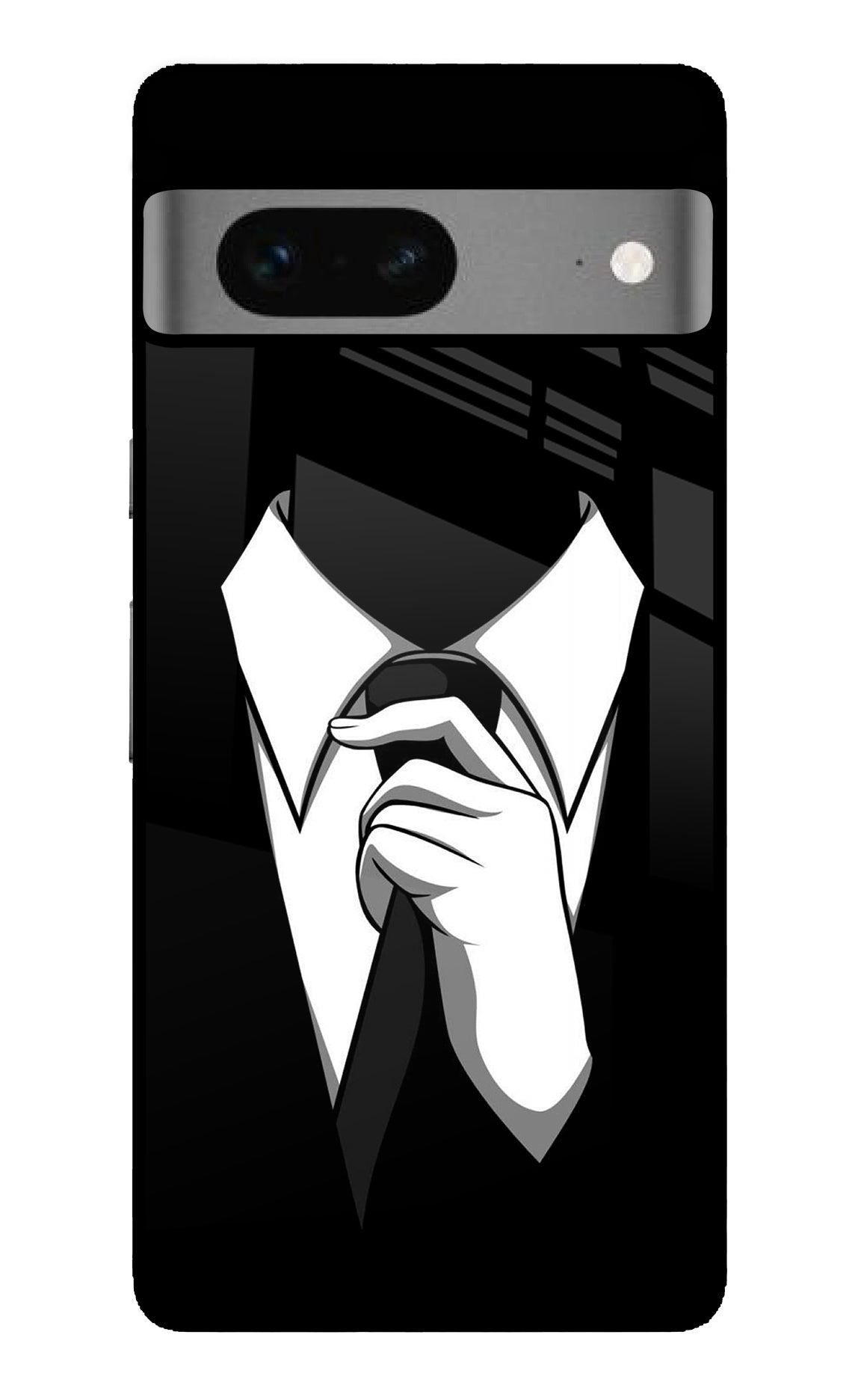 Black Tie Google Pixel 7 Glossy Case