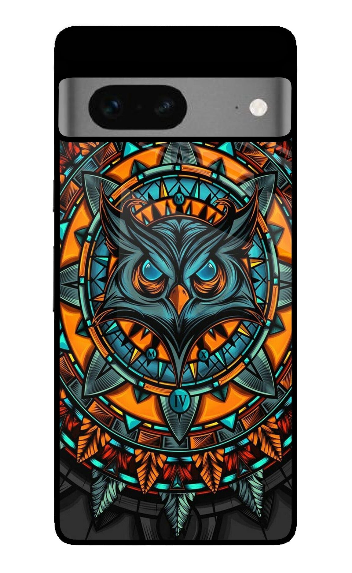 Angry Owl Art Google Pixel 7 Glossy Case