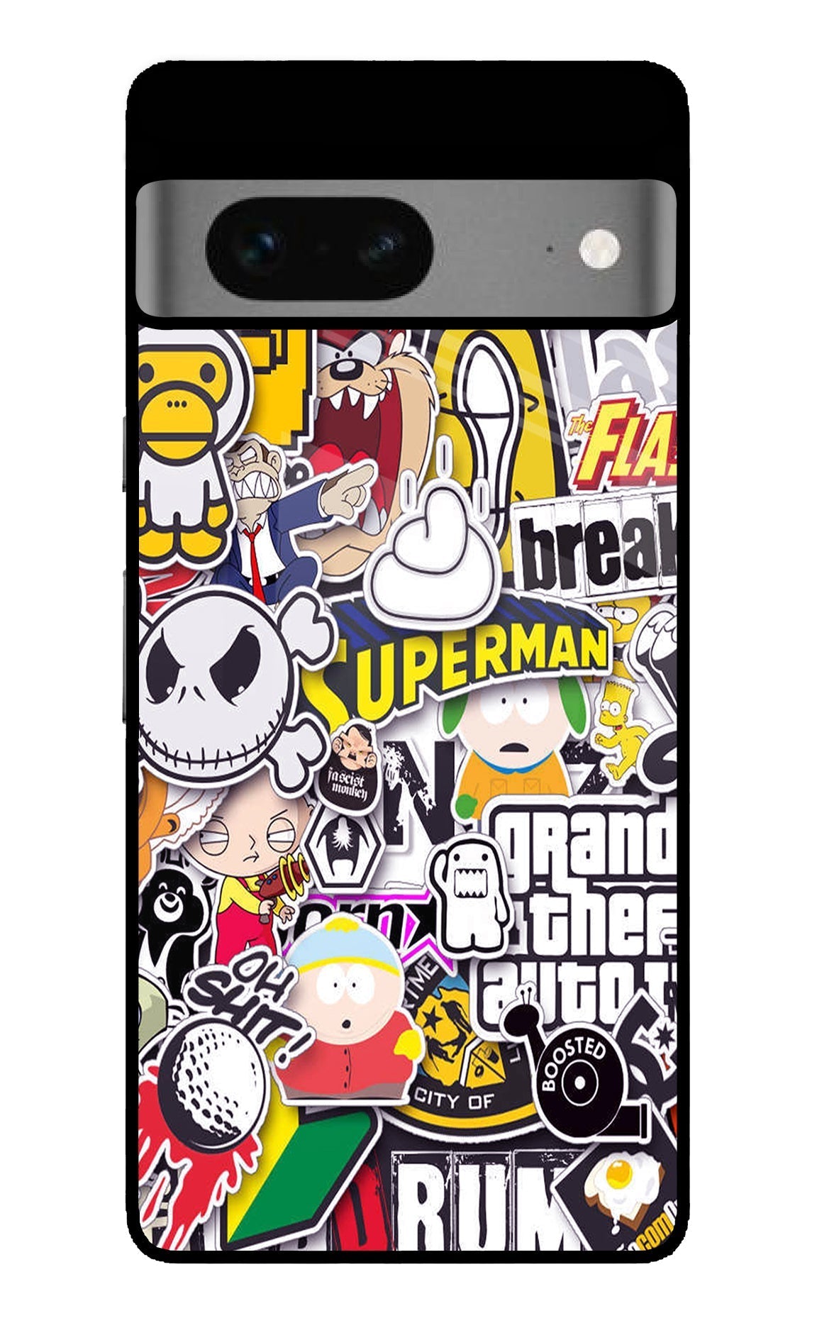 Sticker Bomb Google Pixel 7 Glossy Case