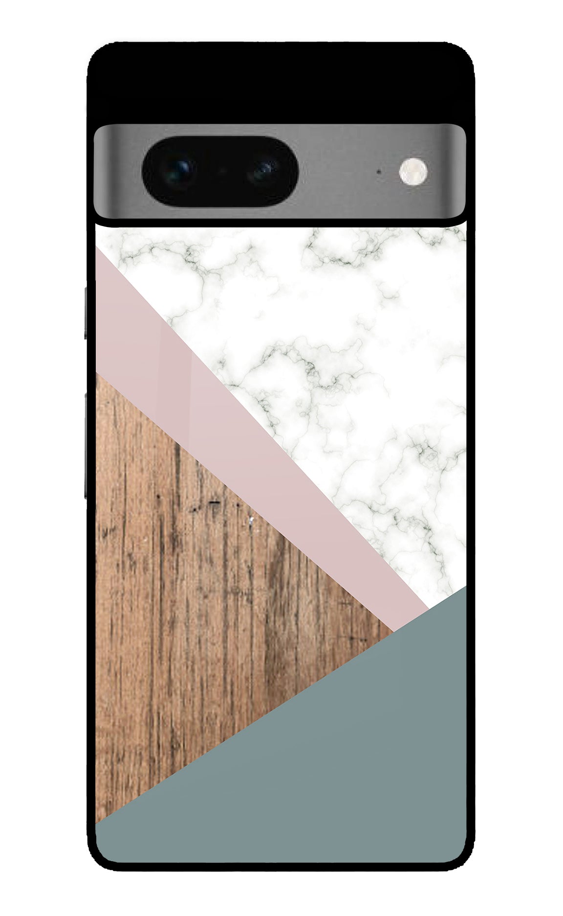 Marble wood Abstract Google Pixel 7 Glossy Case