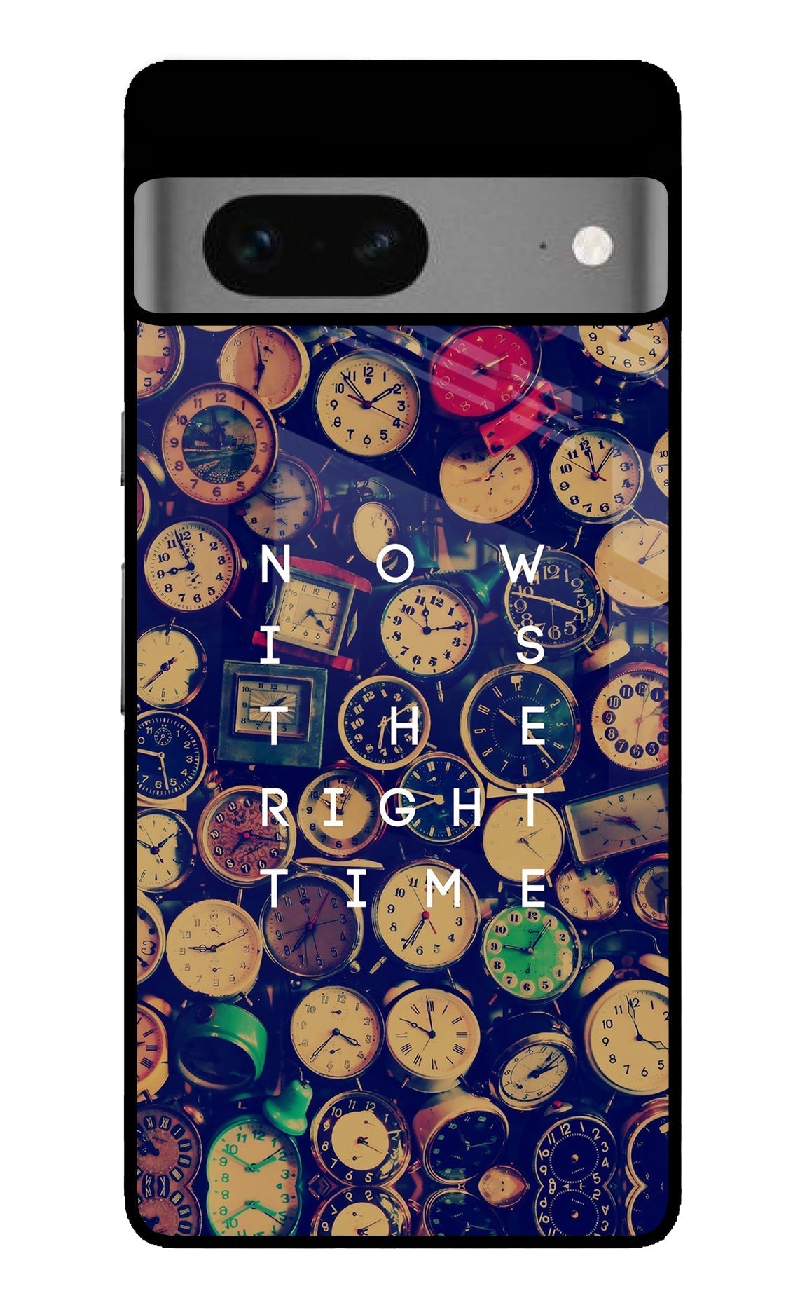 Now is the Right Time Quote Google Pixel 7 Glossy Case