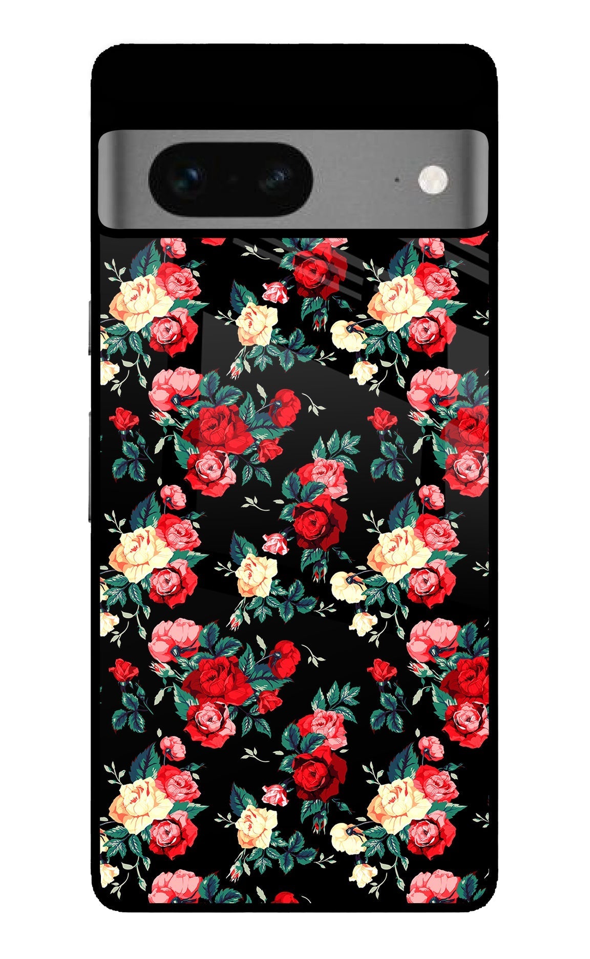 Rose Pattern Google Pixel 7 Glossy Case