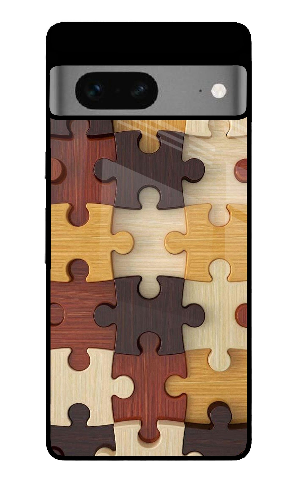 Wooden Puzzle Google Pixel 7 Glossy Case