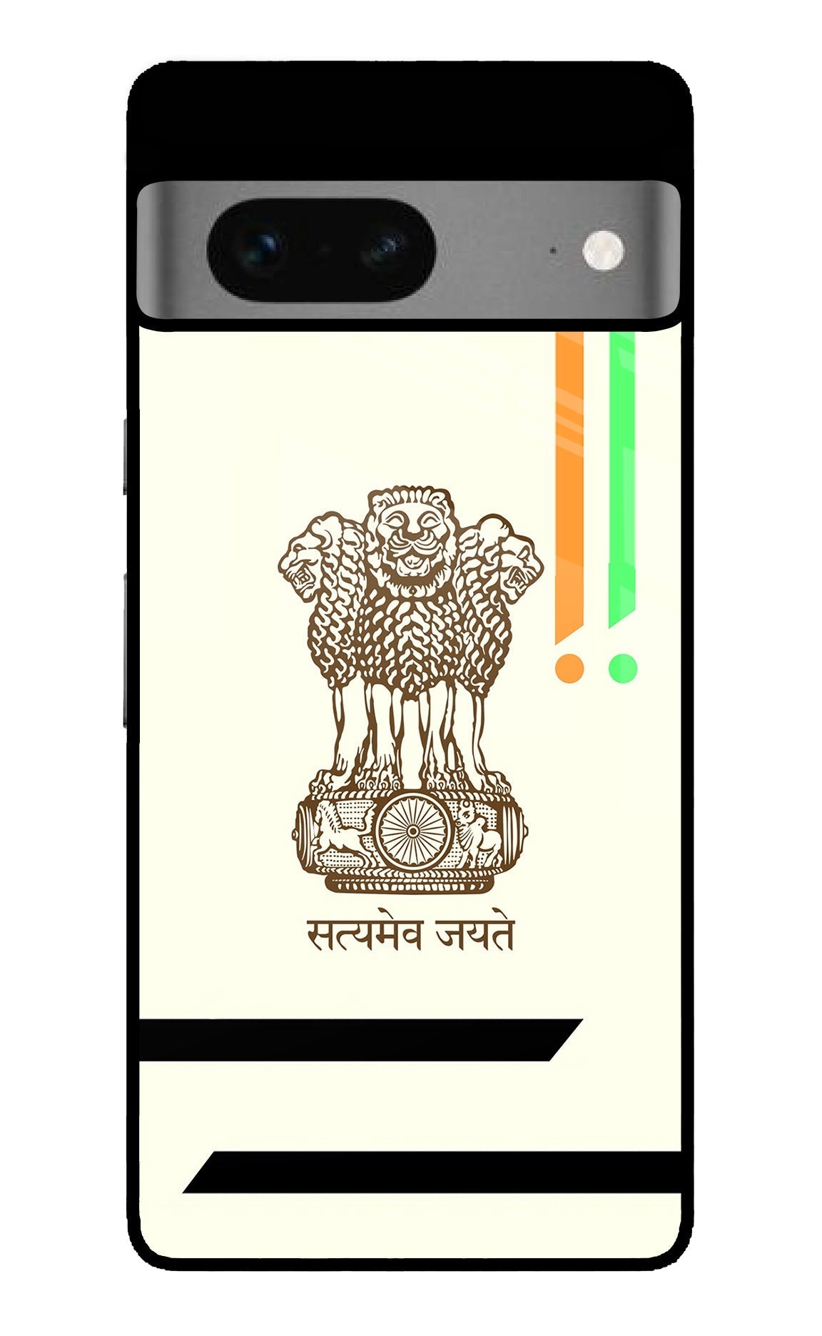 Satyamev Jayate Brown Logo Google Pixel 7 Glossy Case