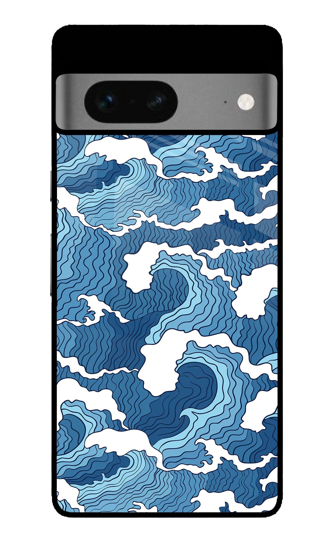 Blue Waves Google Pixel 7 Glossy Case