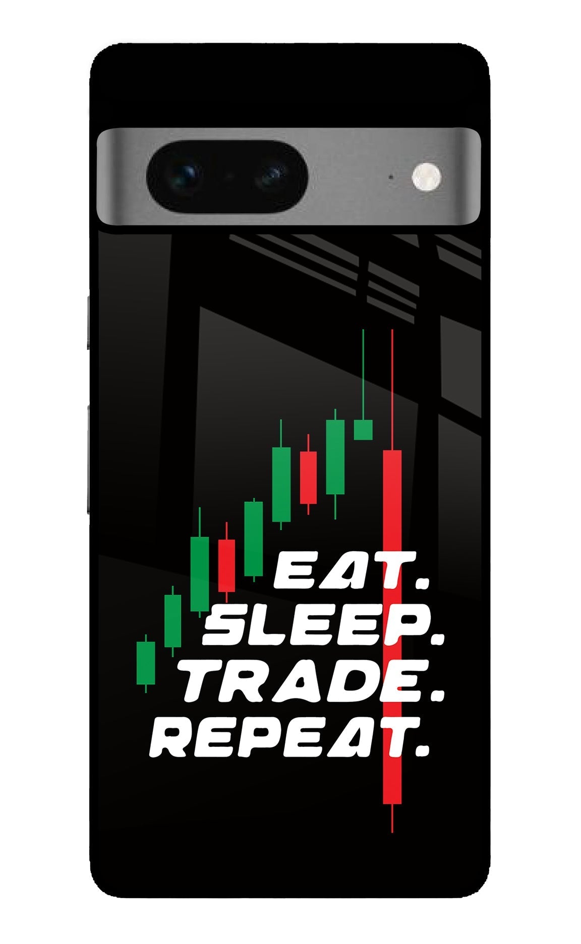 Eat Sleep Trade Repeat Google Pixel 7 Glossy Case