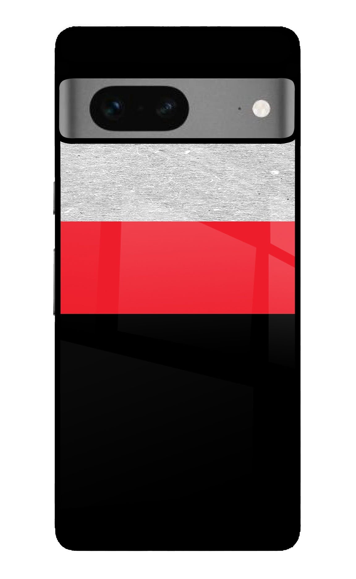 Tri Color Pattern Google Pixel 7 Glossy Case