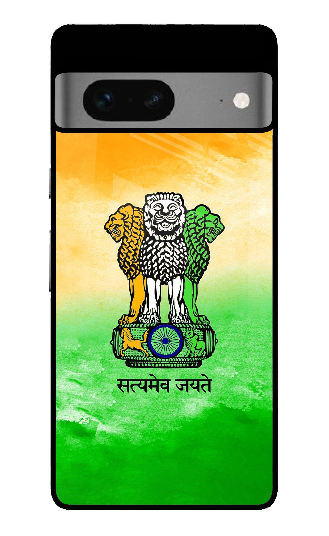 Satyamev Jayate Flag Google Pixel 7 Glossy Case