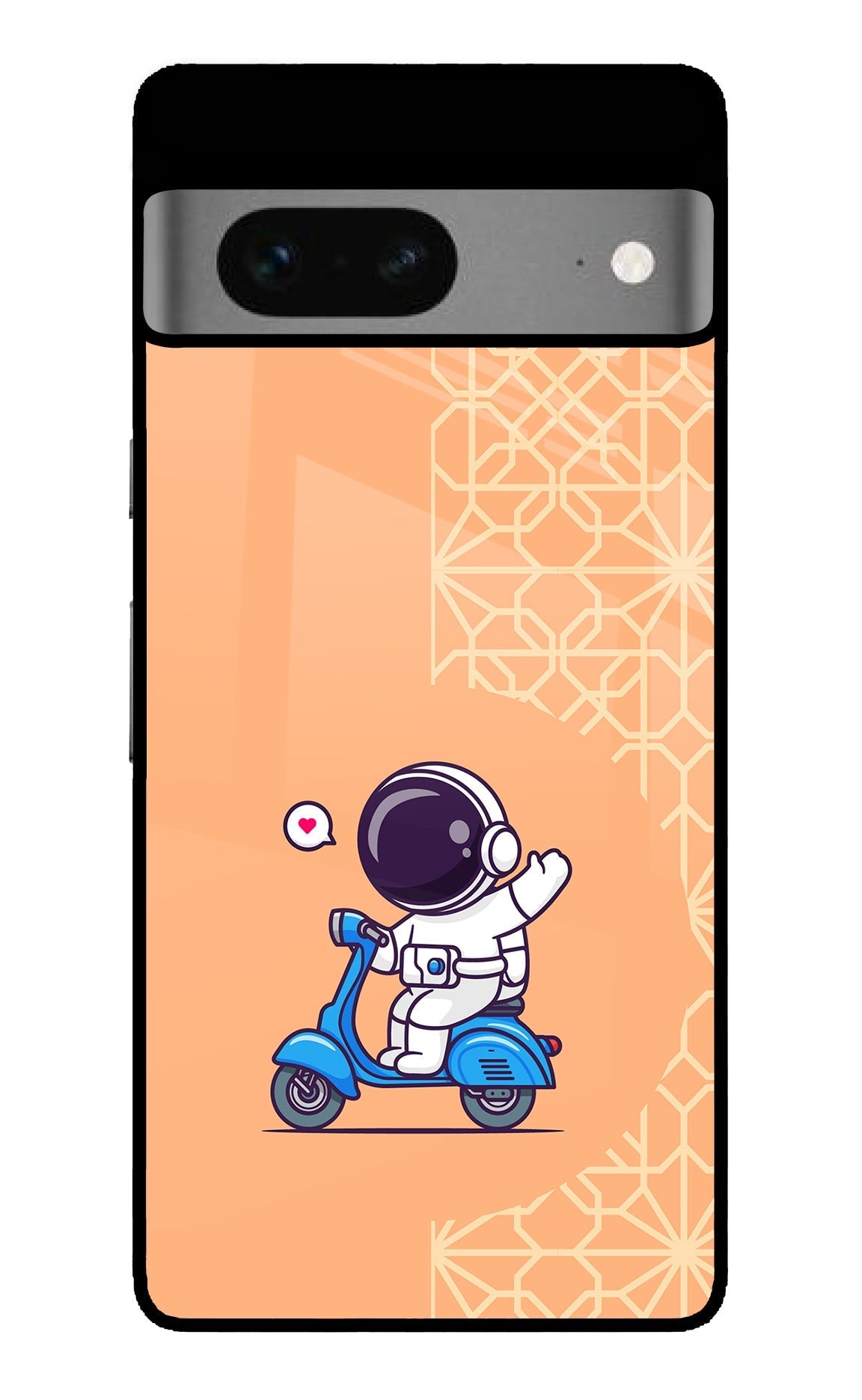Cute Astronaut Riding Google Pixel 7 Glossy Case