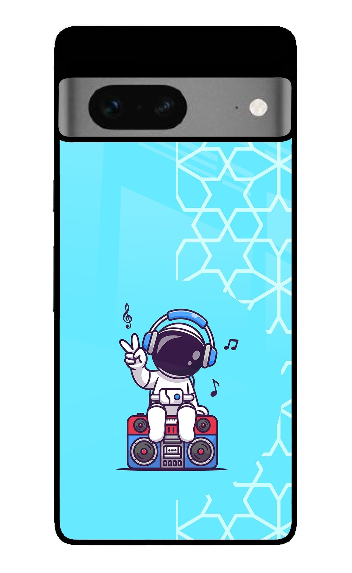 Cute Astronaut Chilling Google Pixel 7 Glossy Case