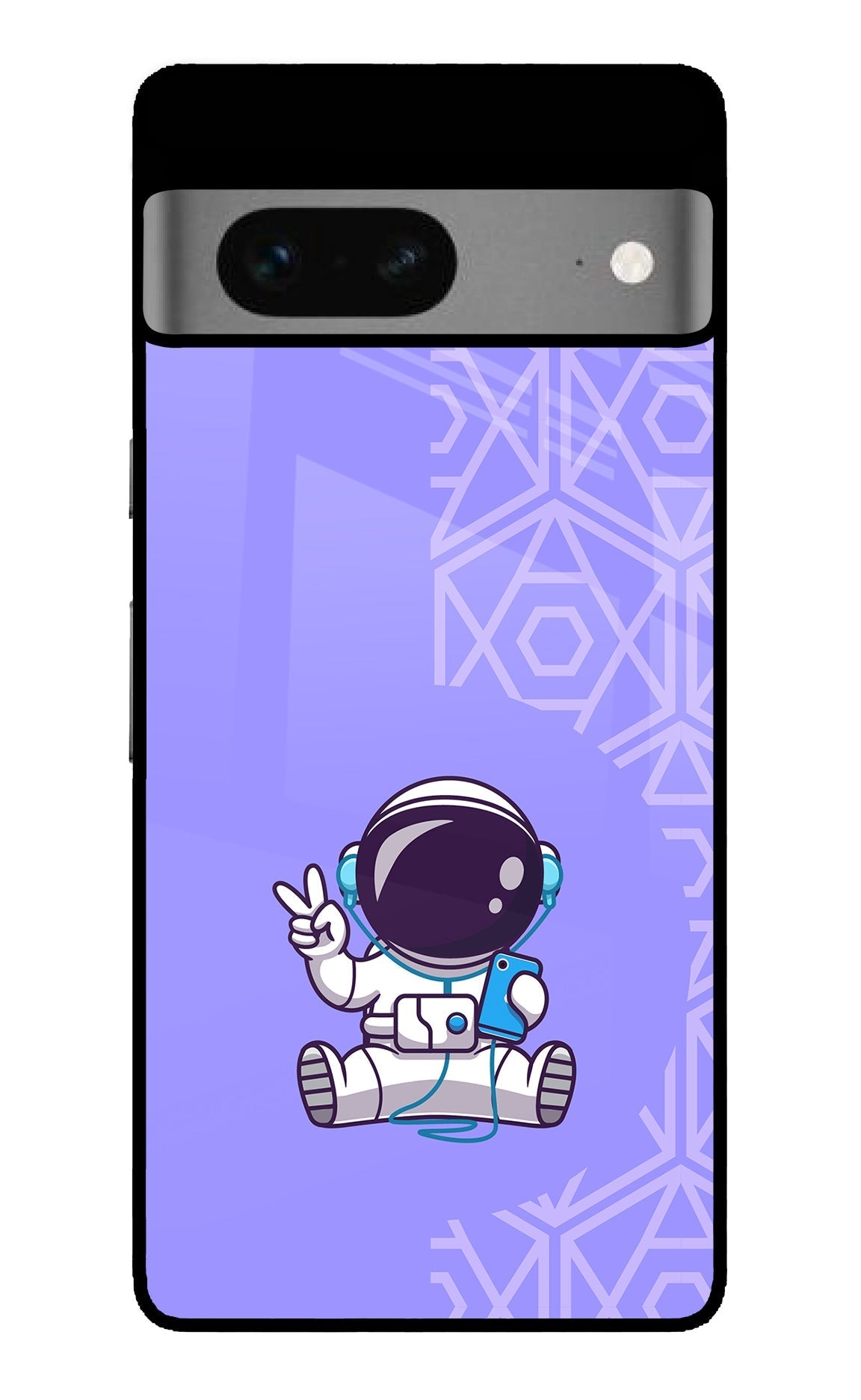 Cute Astronaut Chilling Google Pixel 7 Glossy Case