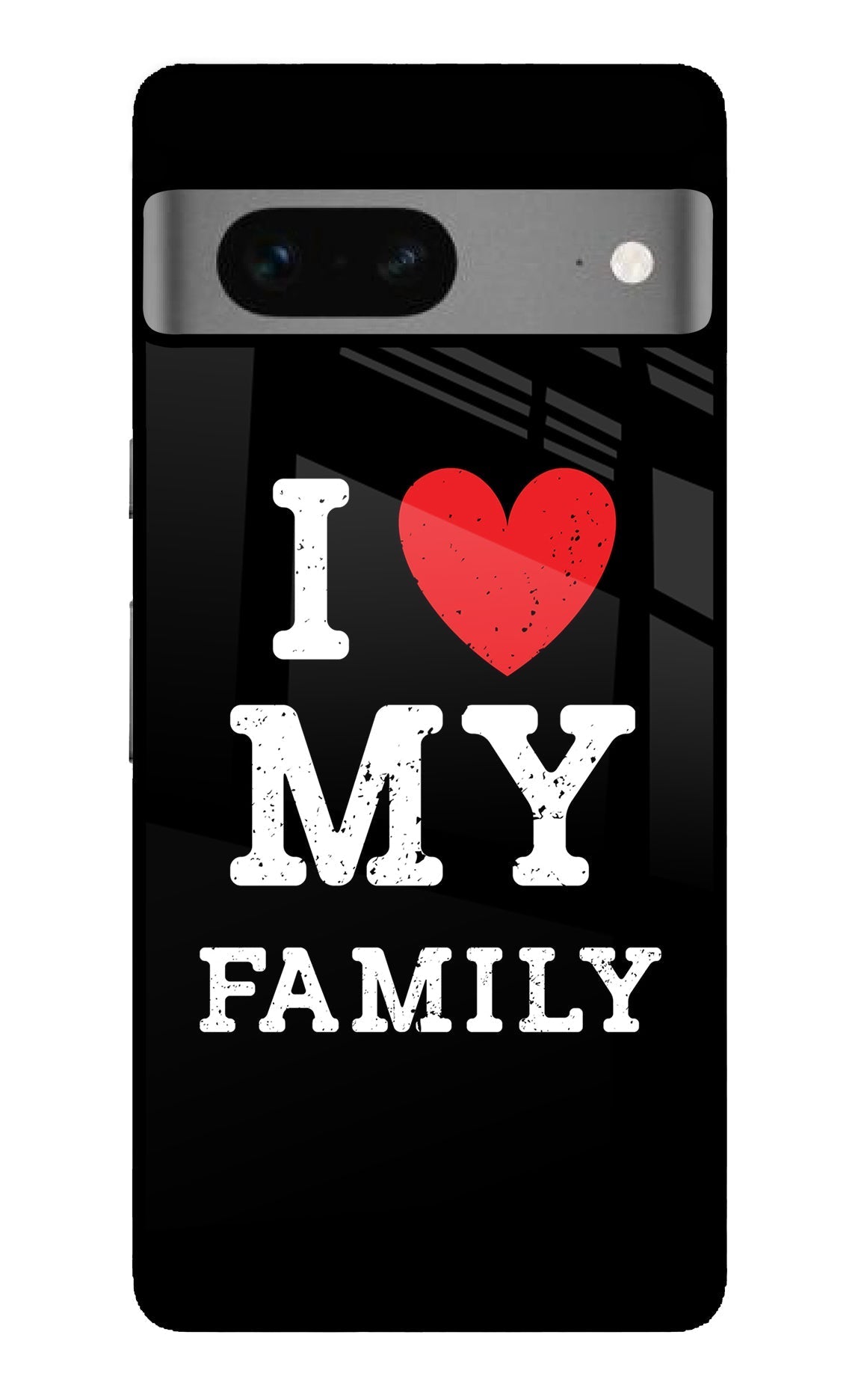 I Love My Family Google Pixel 7 Glossy Case