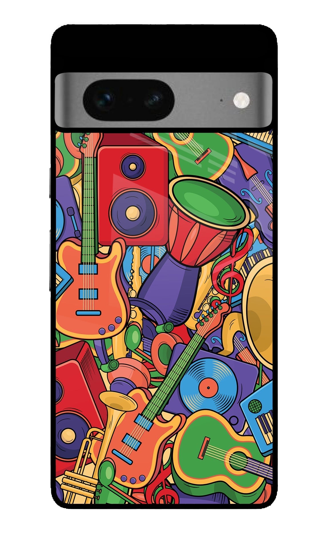 Music Instrument Doodle Google Pixel 7 Glossy Case