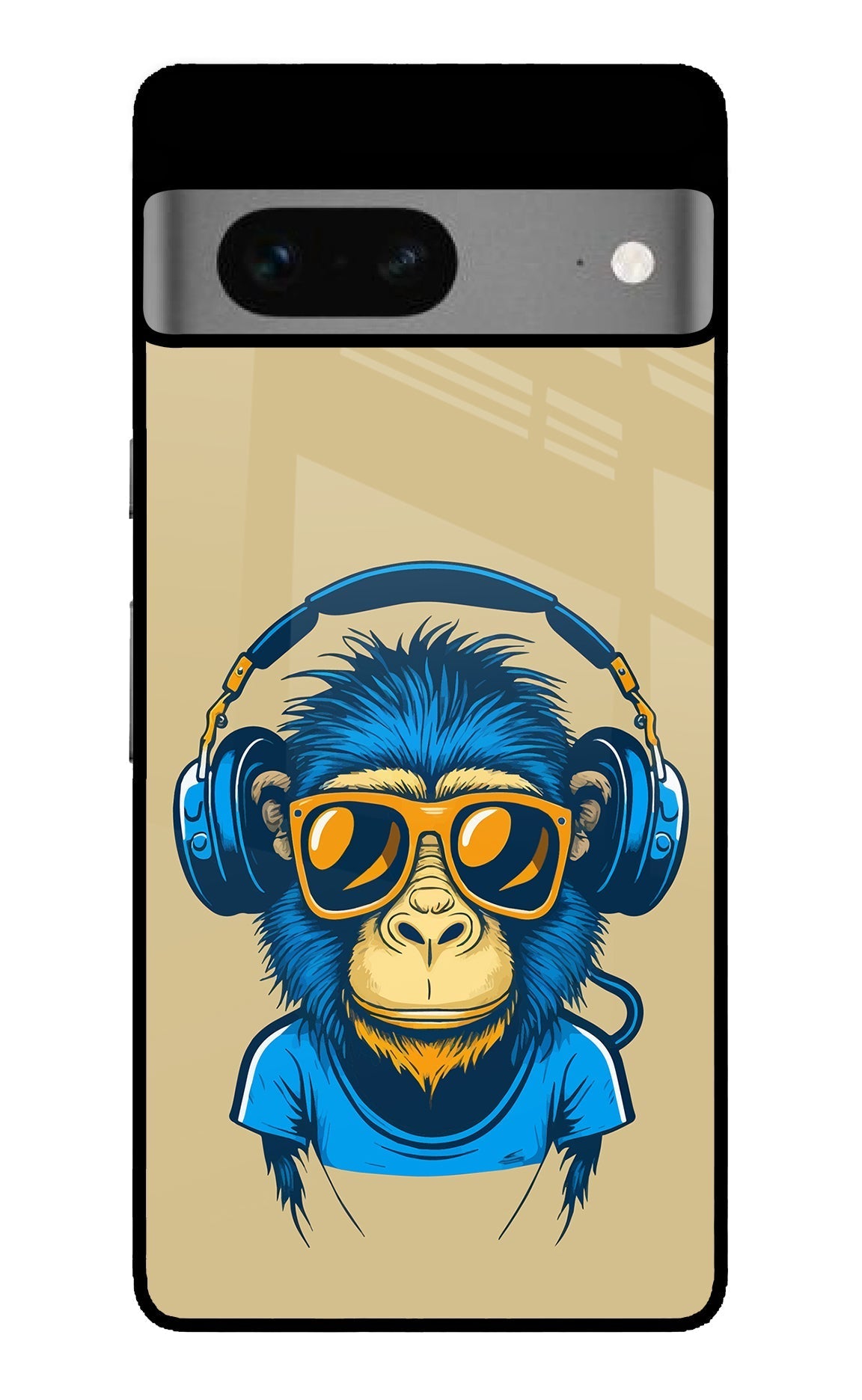 Monkey Headphone Google Pixel 7 Glossy Case