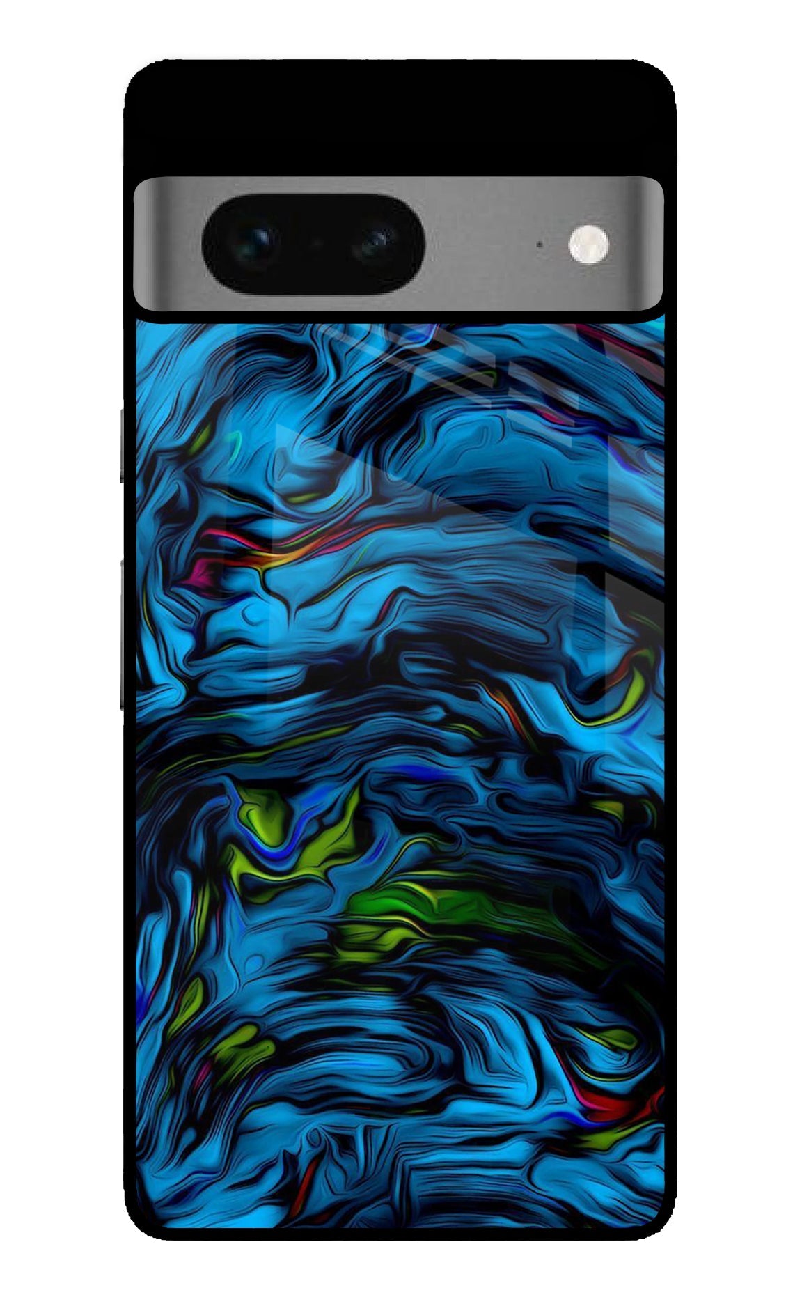 Dark Blue Abstract Google Pixel 7 Glossy Case