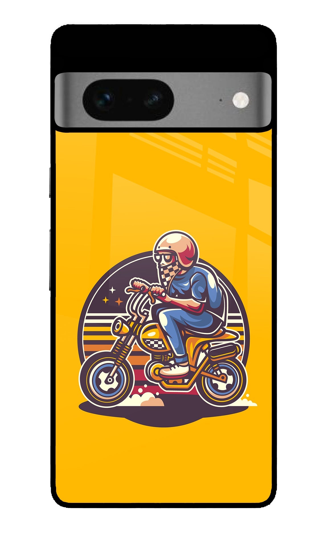Sunset Racer Google Pixel 7 Glossy Case