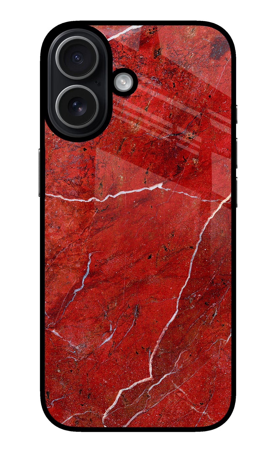 Red Marble Design iPhone 17 glossy Case