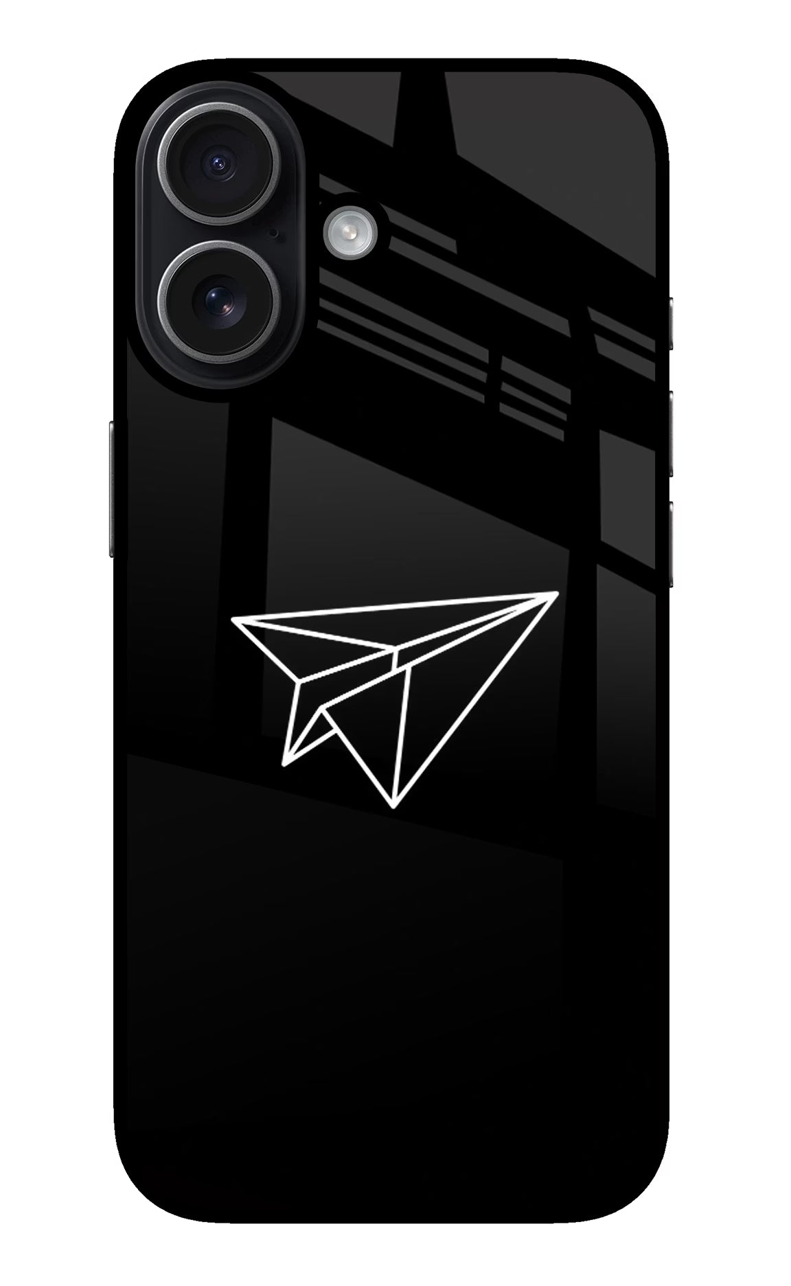 Paper Plane White iPhone 17 glossy Case