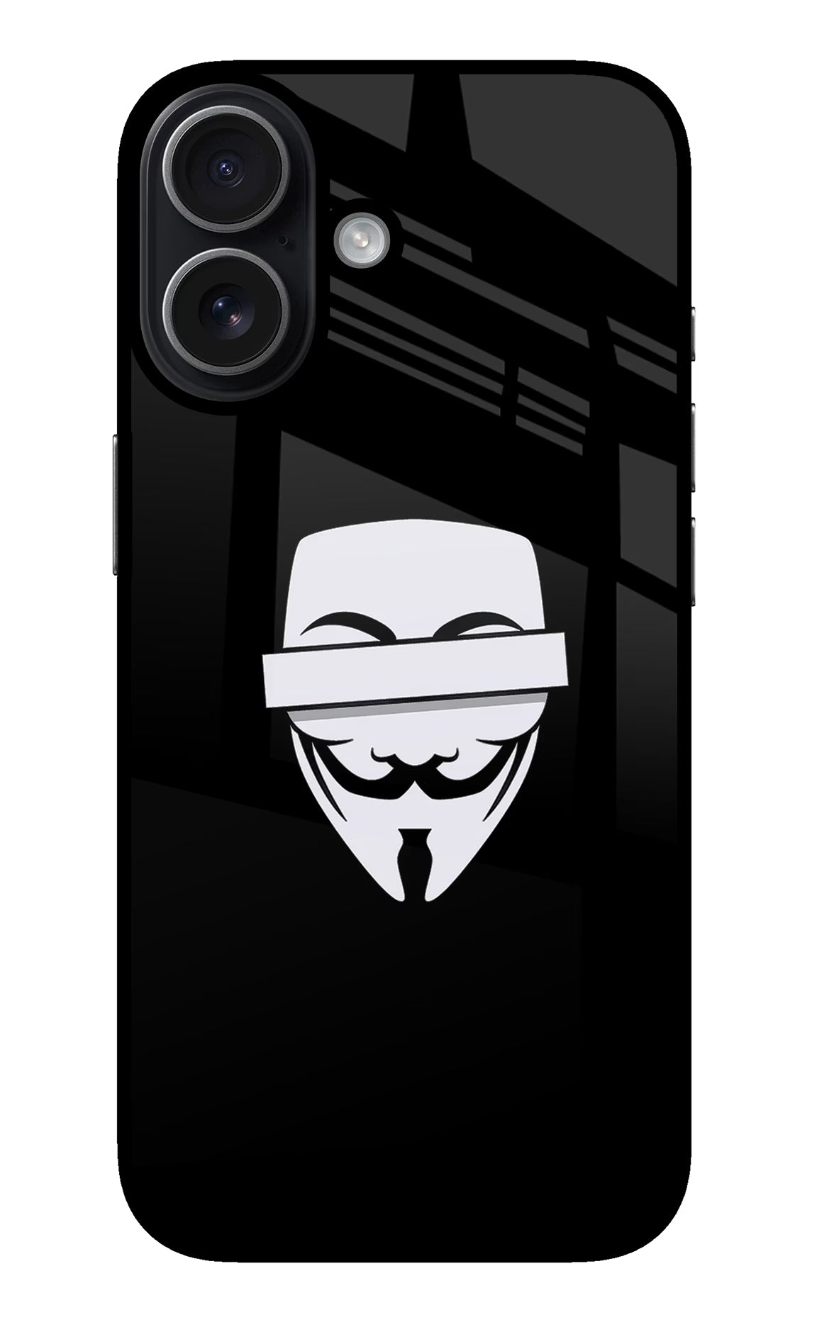 Anonymous Face iPhone 17 glossy Case