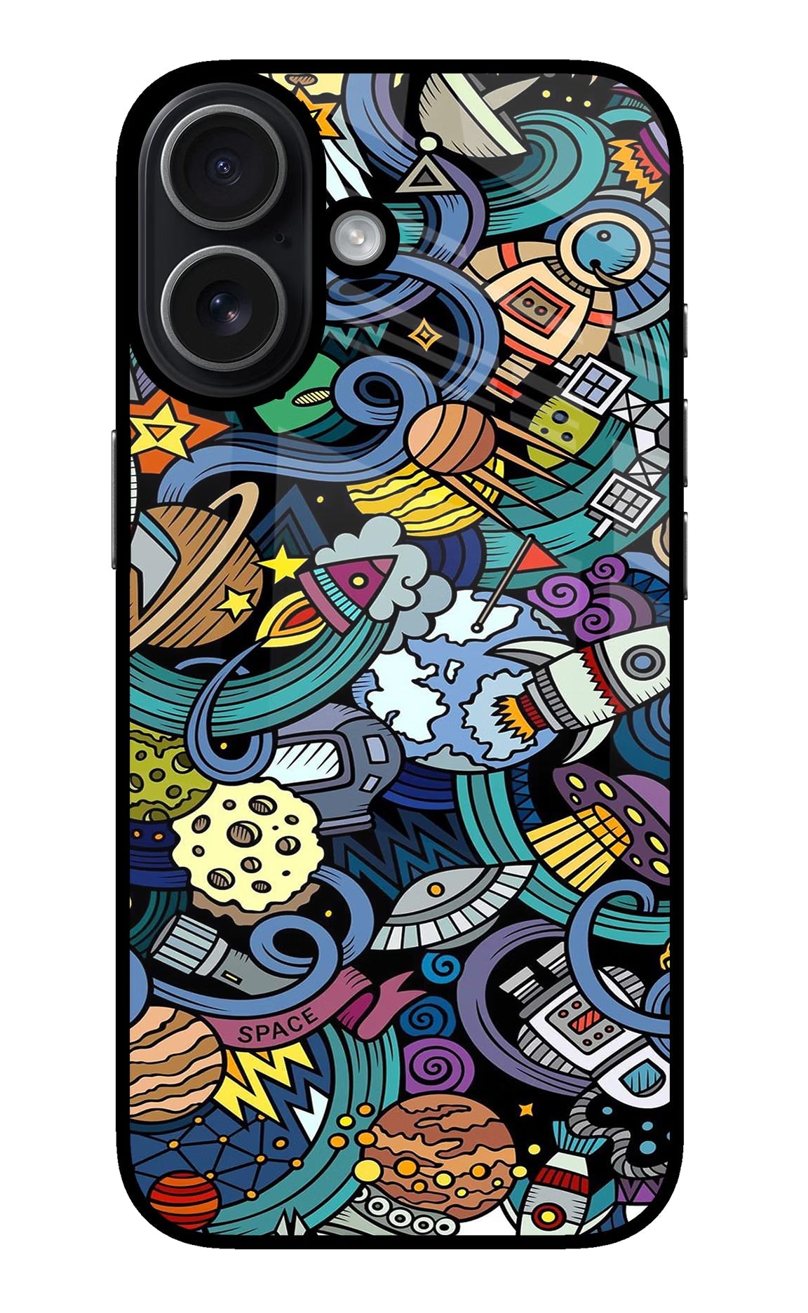 Space Abstract iPhone 17 glossy Case