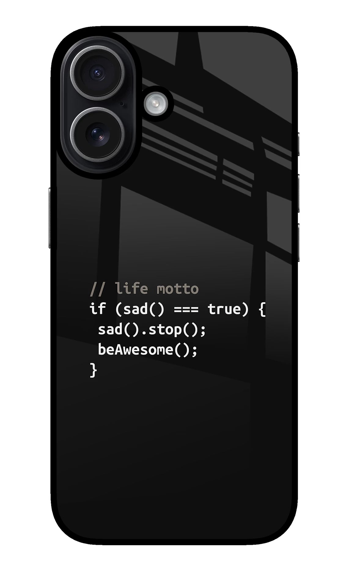 Life Motto Code iPhone 17 glossy Case