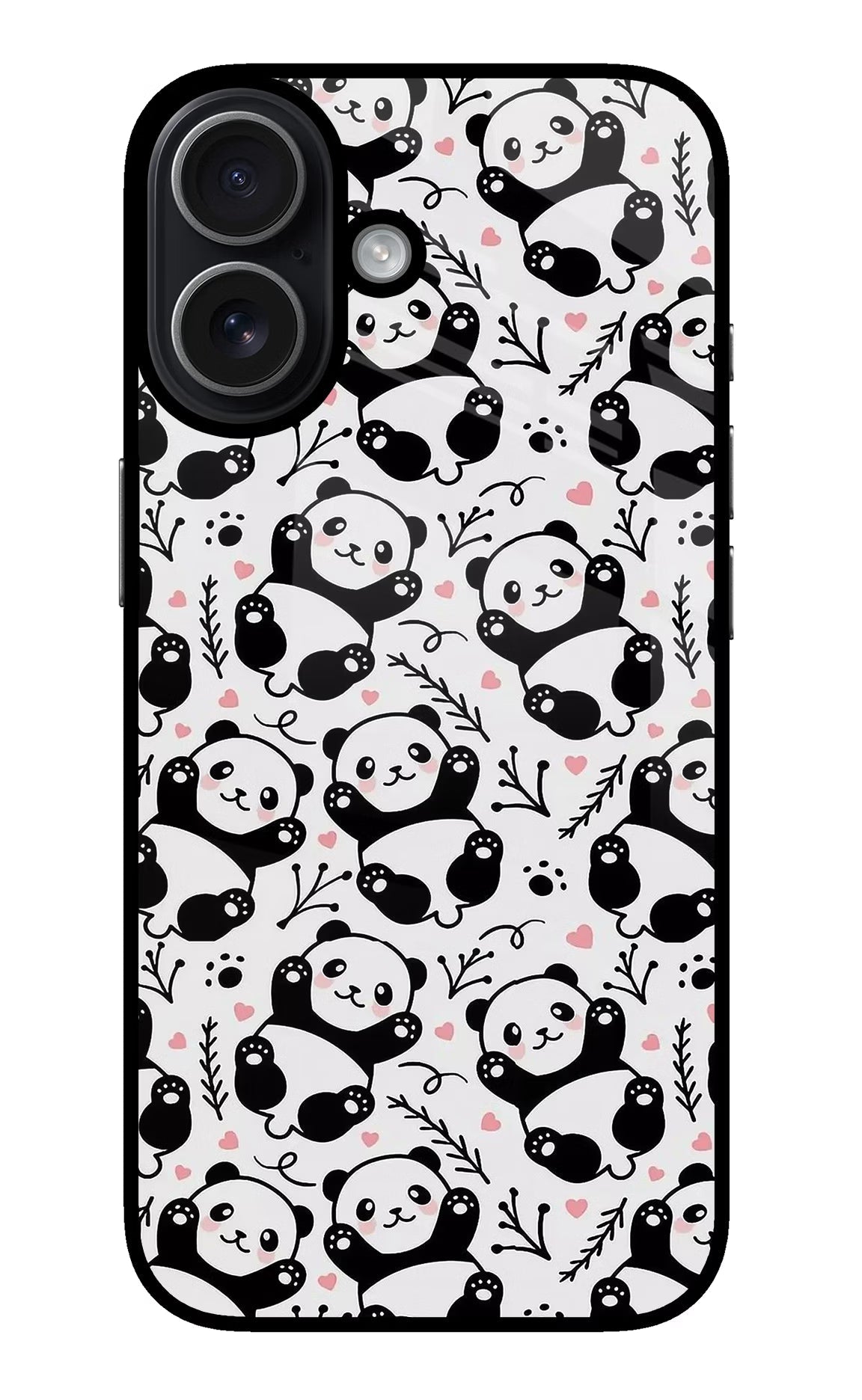 Cute Panda iPhone 17 glossy Case