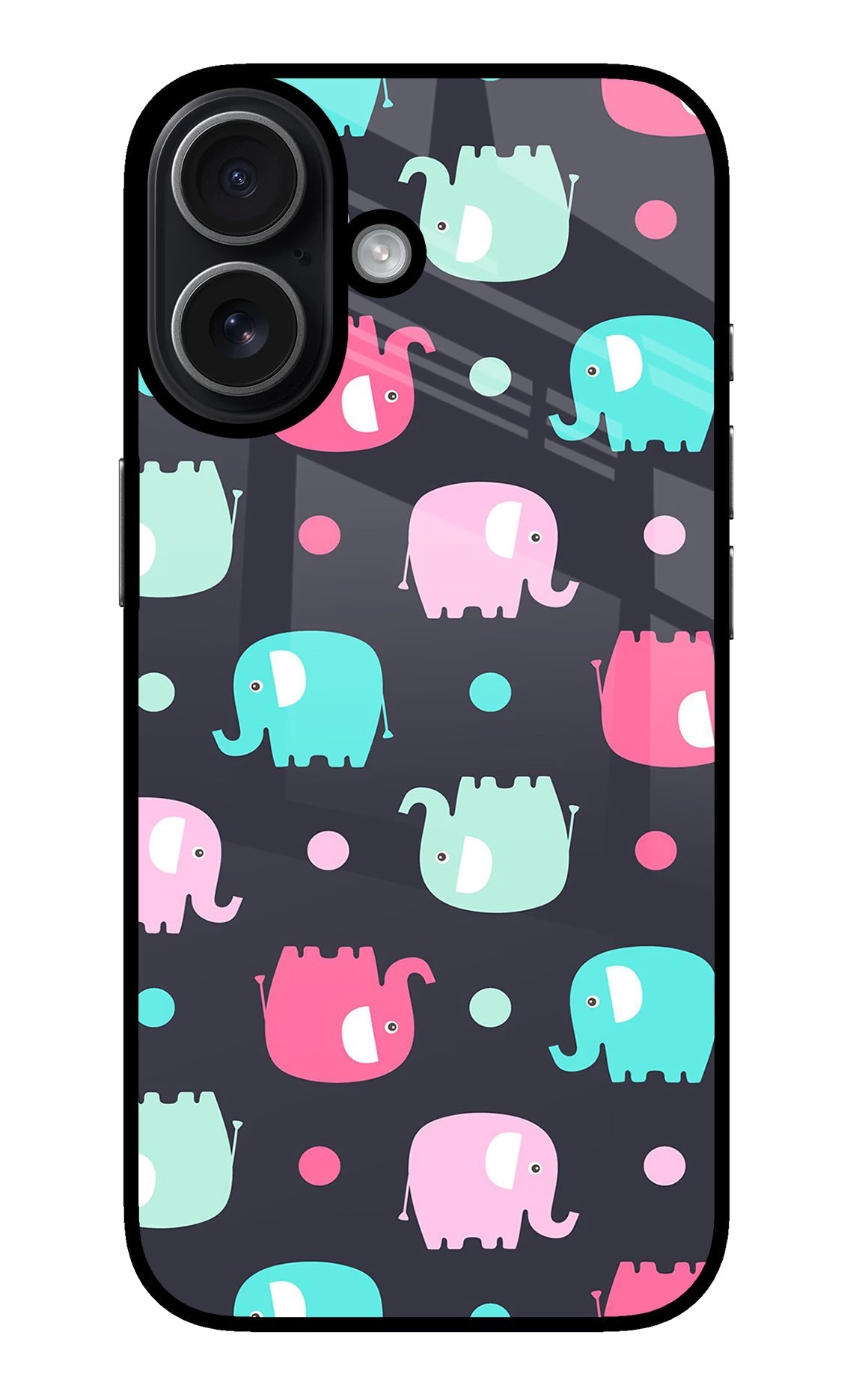 Elephants iPhone 17 glossy Case