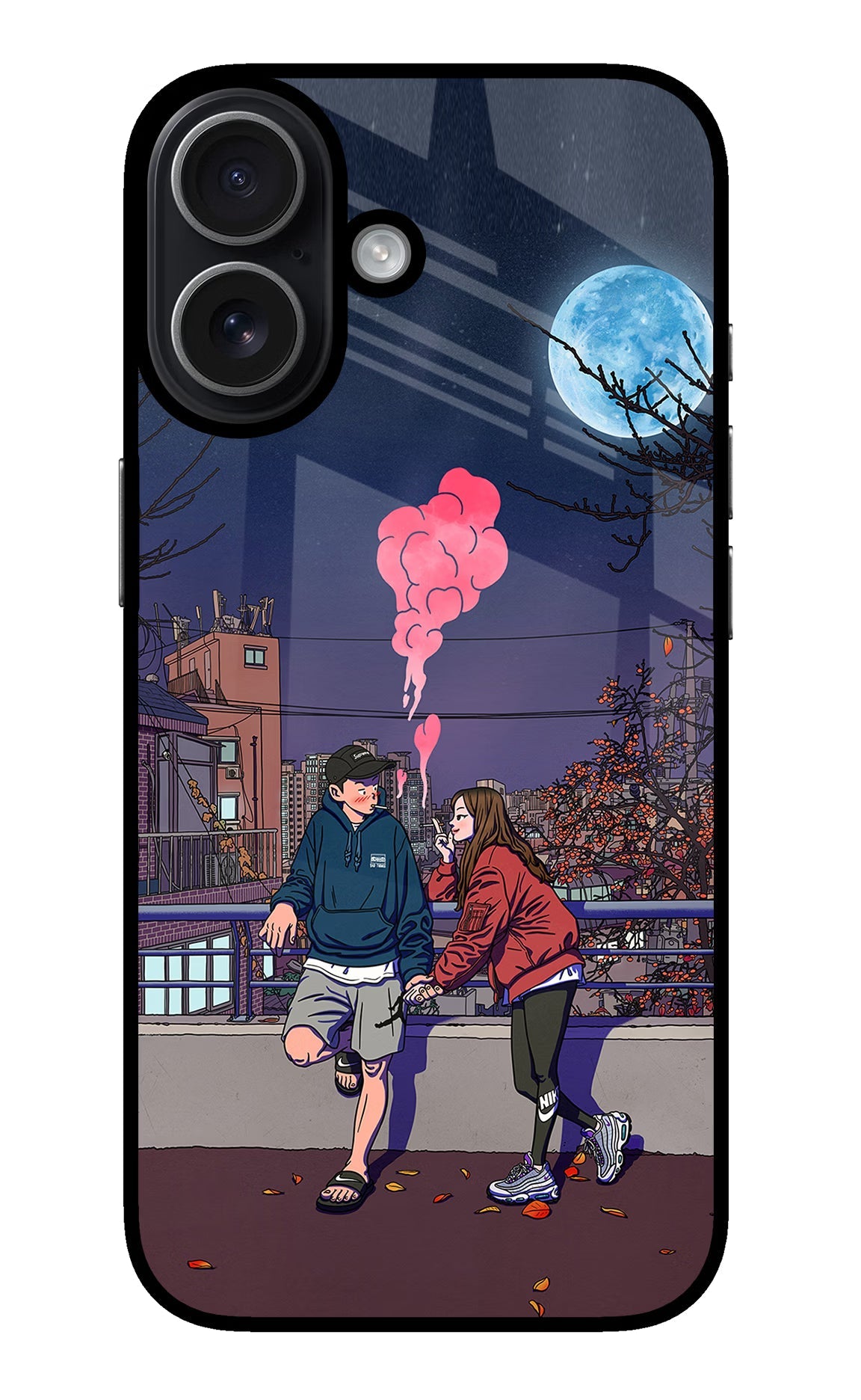 Chilling Couple iPhone 17 glossy Case