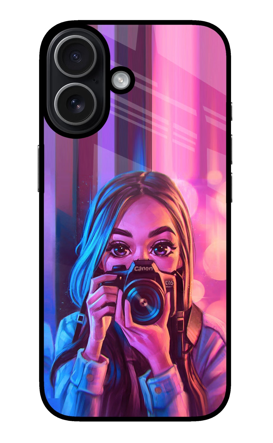 Girl Photographer iPhone 17 glossy Case