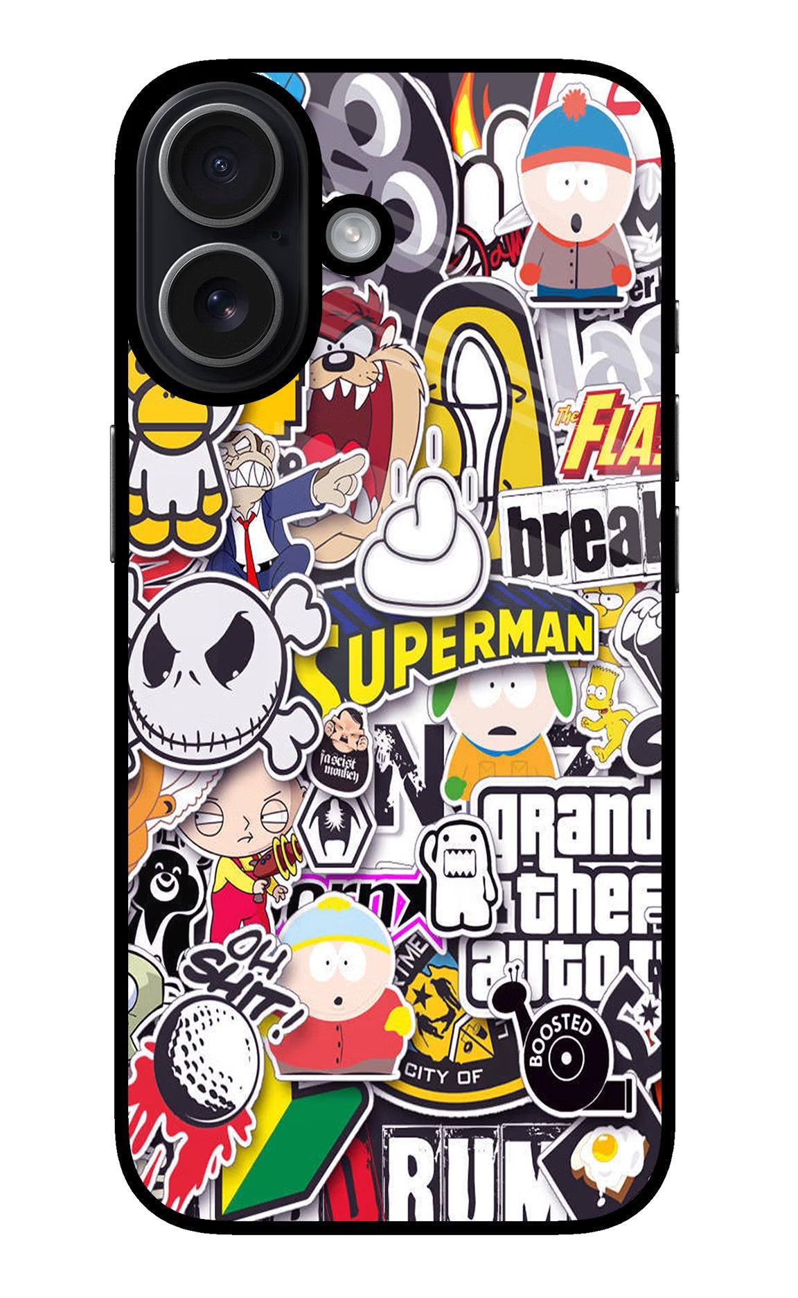 Sticker Bomb iPhone 17 glossy Case