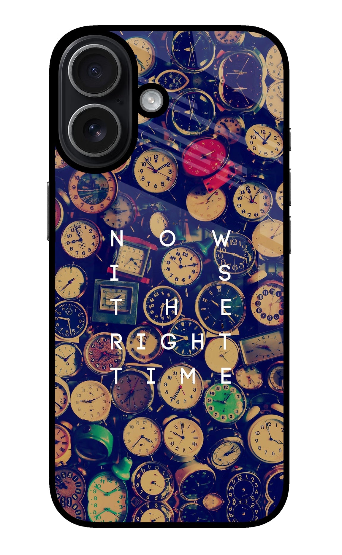 Now is the Right Time Quote iPhone 17 glossy Case
