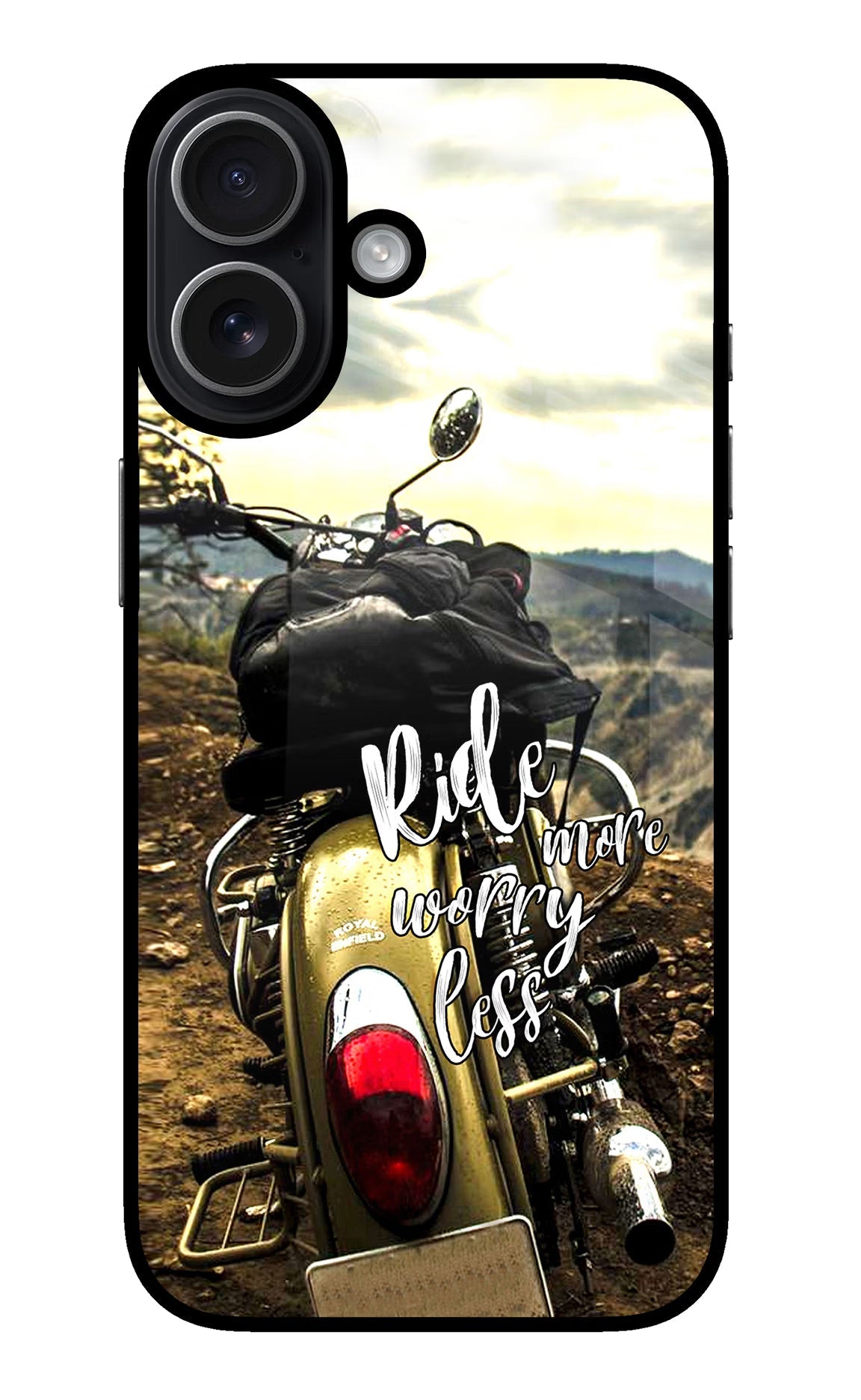 Ride More Worry Less iPhone 17 glossy Case